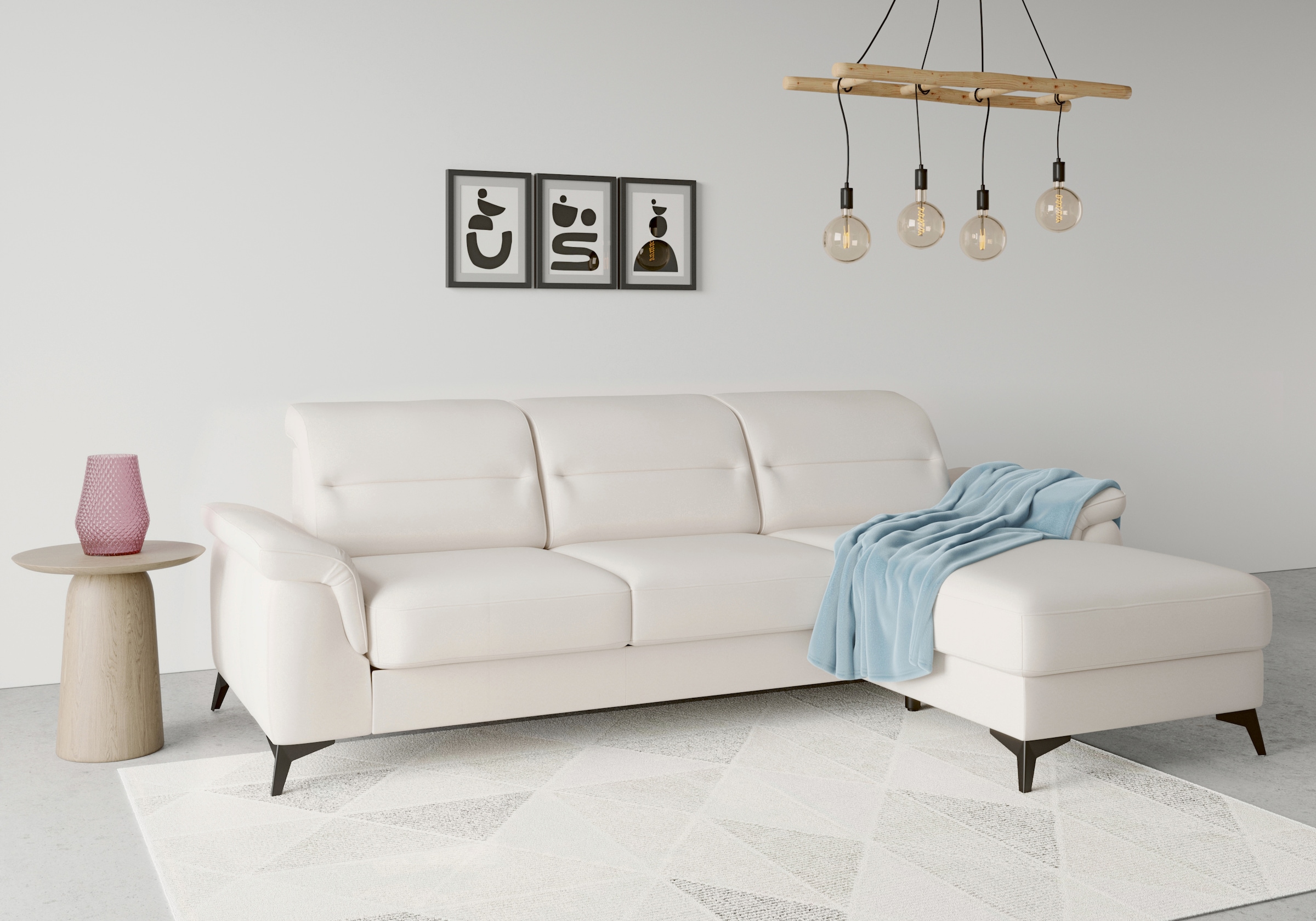sit&more Ecksofa »Sinatra L-Form« mit Recamiere, optional mit Kopfteilverstellung und Armteilfunktion
