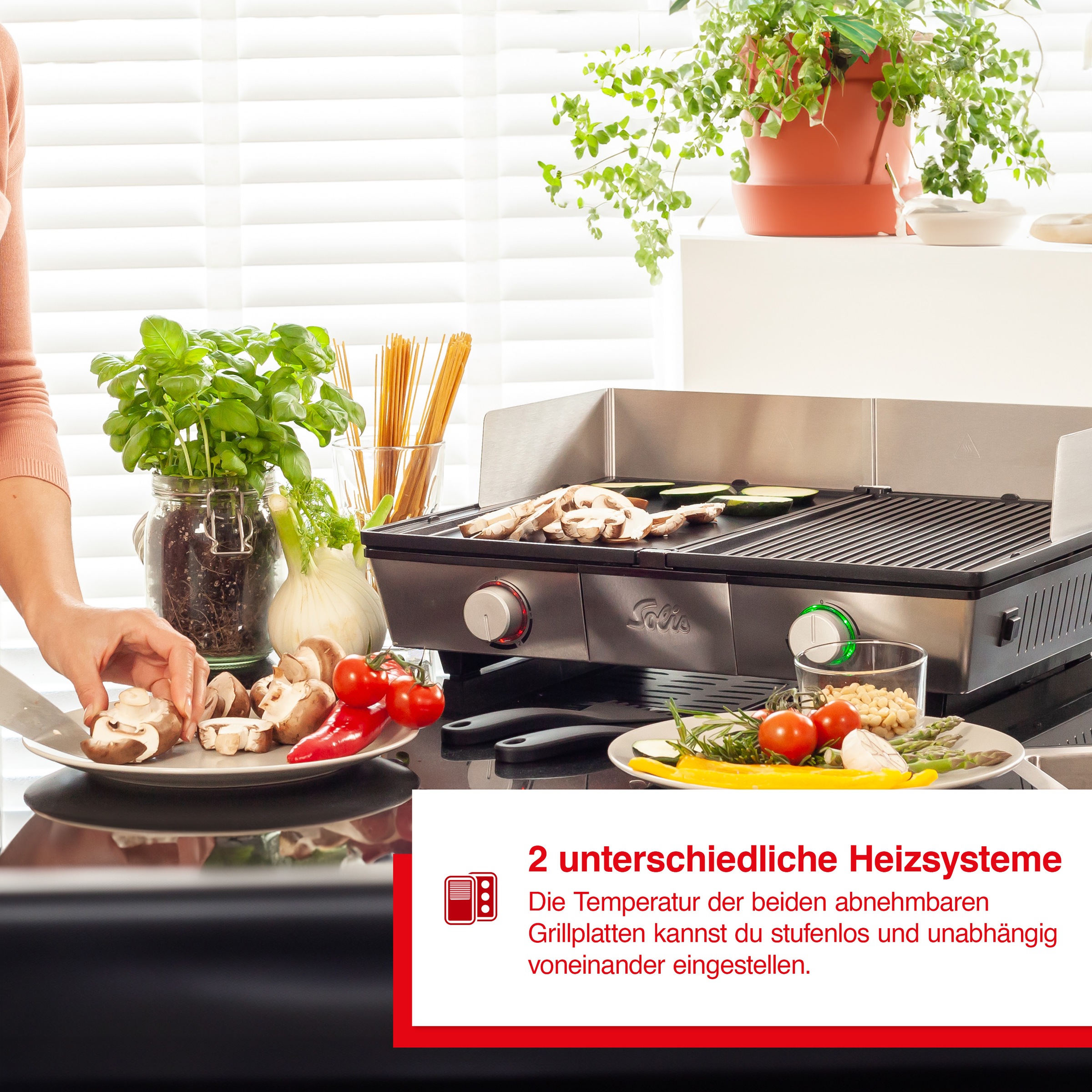 SOLIS OF SWITZERLAND Tischgrill "Deli Grill (Typ 7951)", 2200 W, Elektrogri günstig online kaufen