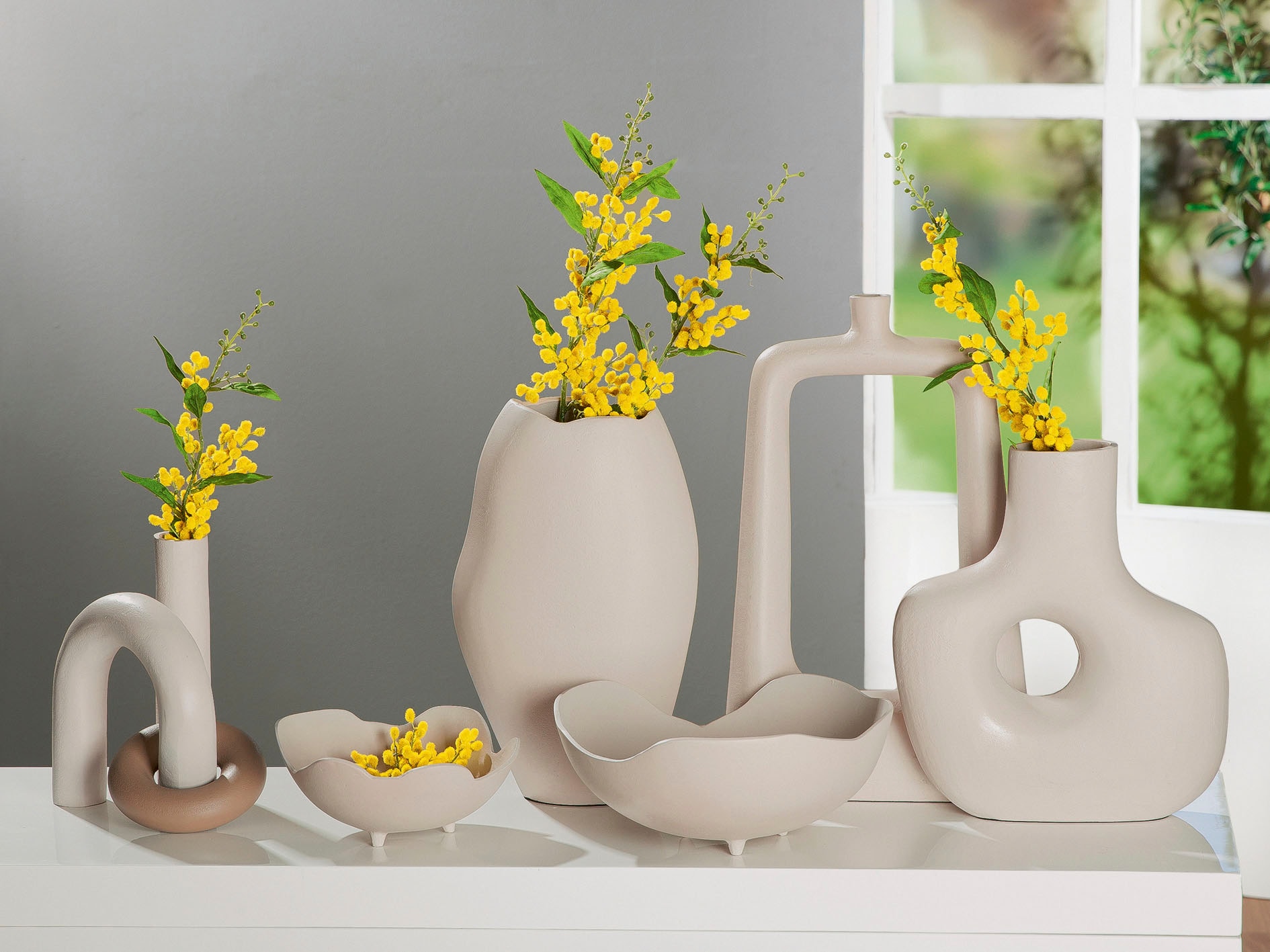 kaufen Vase Form, BAUR Tischvase by (1 41,5 rechteckiger Aluminium, cm »Helena, Gilde ca. Dekovase«, Höhe aus in | Casablanca online St.),