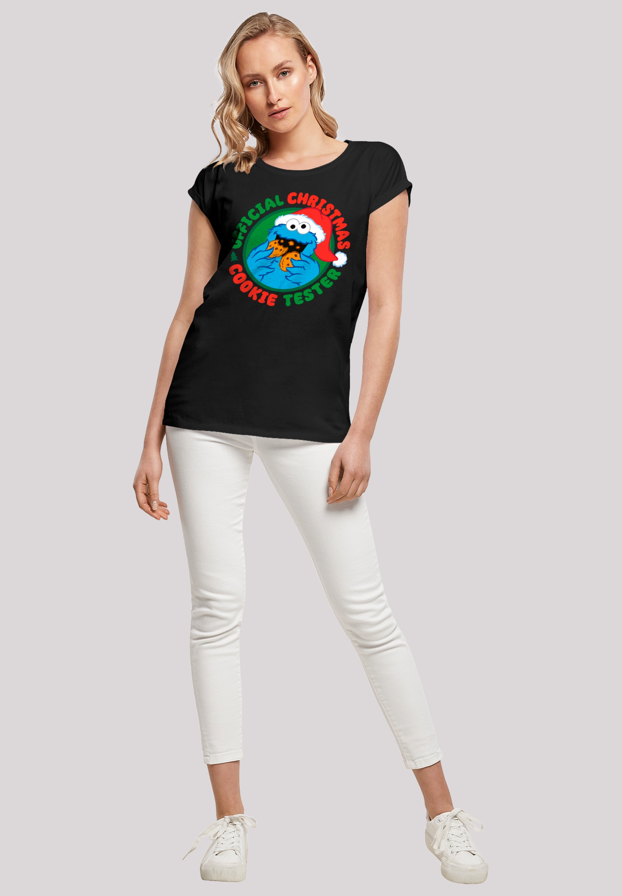 F4NT4STIC T-Shirt »Sesamstrasse Weihnachten Keks Tester«, Premium Qualität