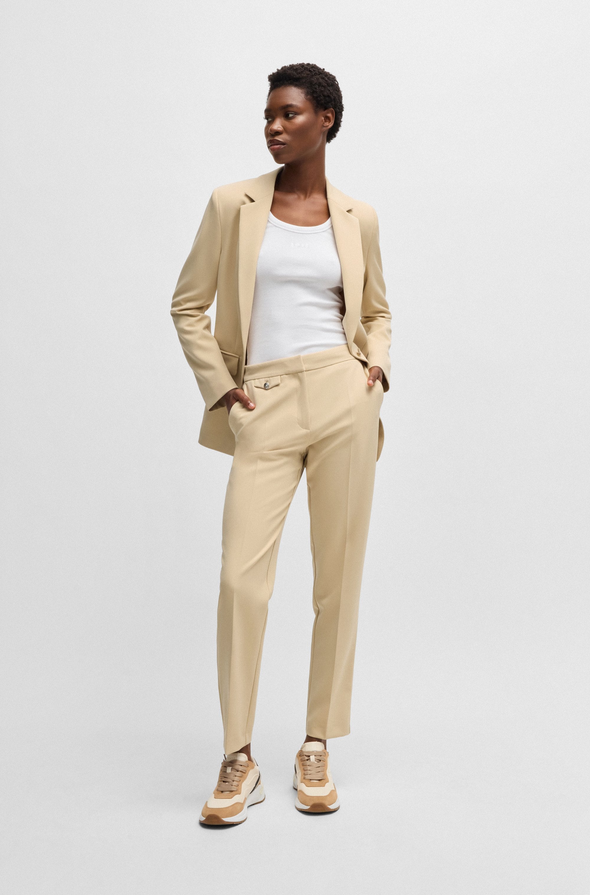 BOSS ORANGE Chinohose »Taschina Premium Damenmode«, Chino Qualität