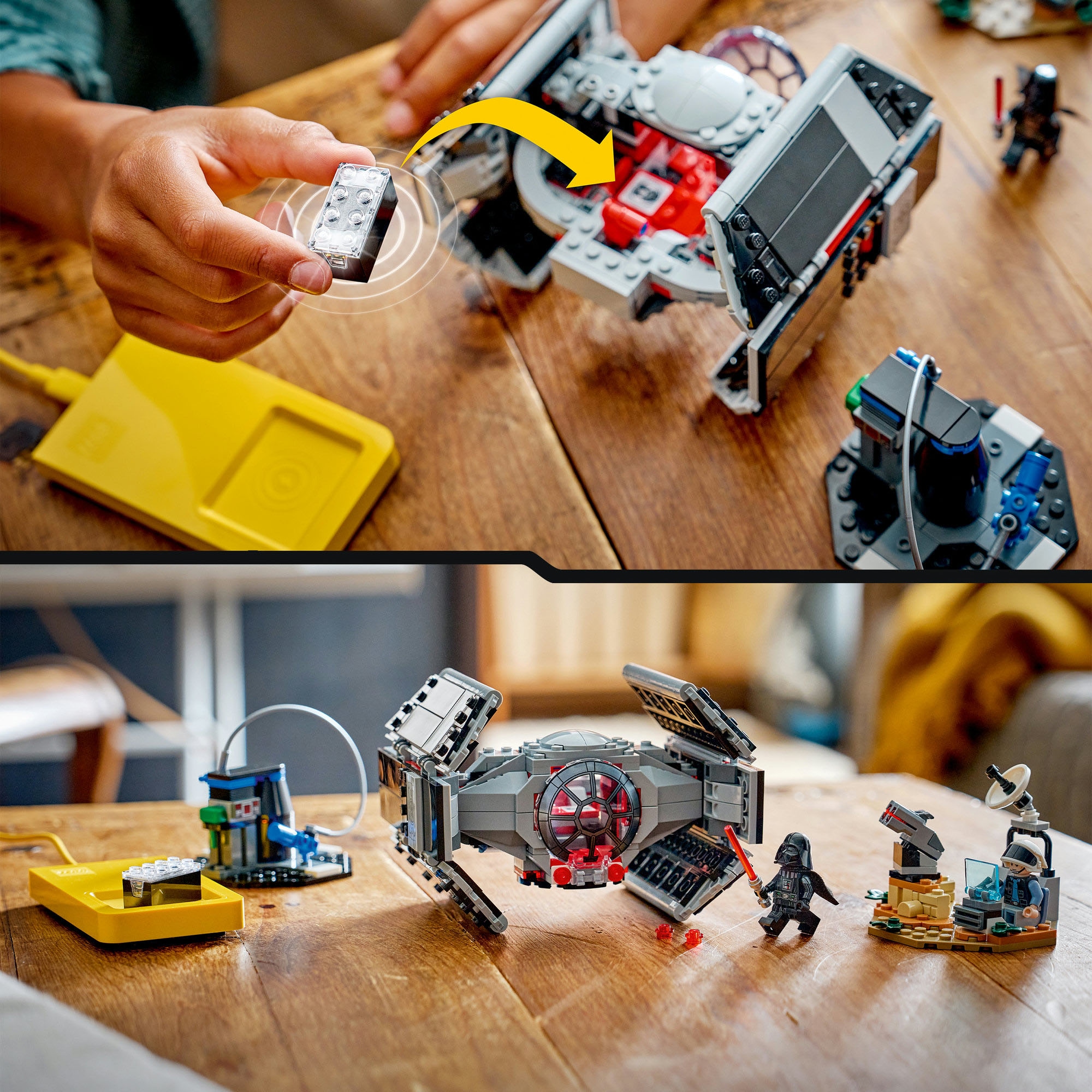 LEGO® Konstruktionsspielsteine »SMART Play: Darth Vaders TIE Fighter (75421), LEGO Star Wars™« inklusive SMART Brick; mit Licht- und Soundeffekten