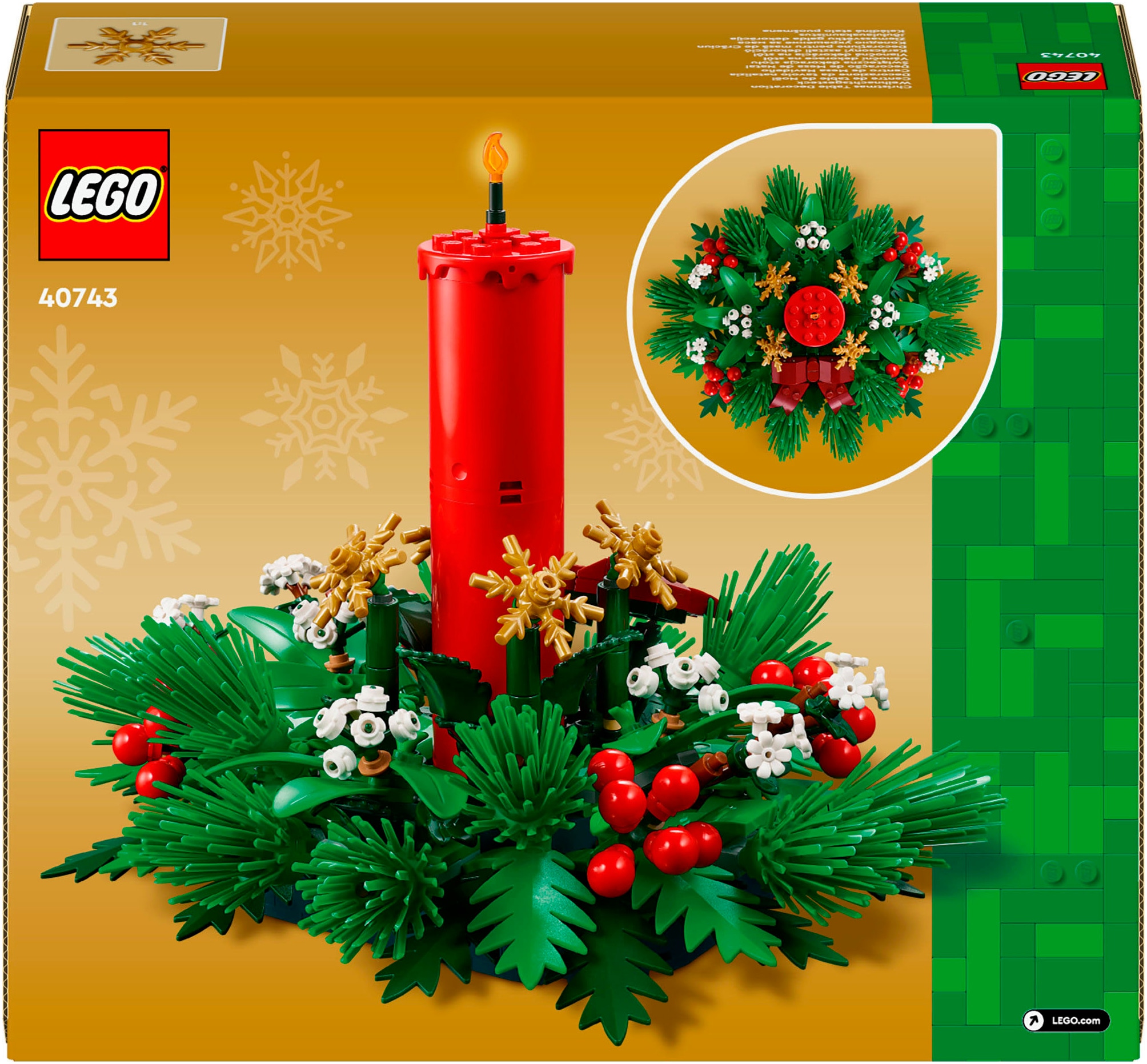 LEGO® Konstruktionsspielsteine »Weihnachtsgesteck (40743), LEGO Iconic« Made in Europe