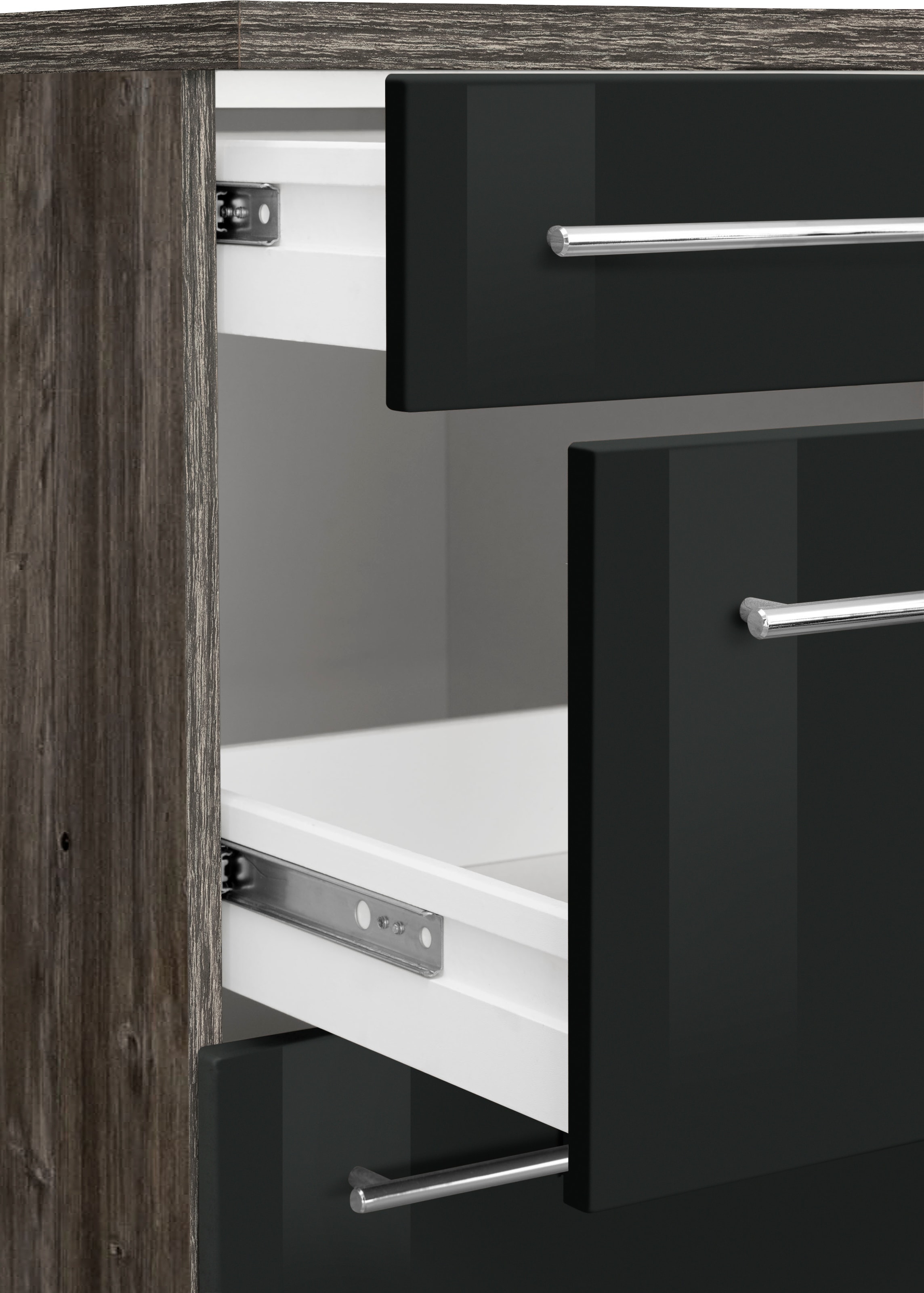 KOCHSTATION Winkelküche »Samos«, mit E-Geräten, Stellbreite 220/220 cm