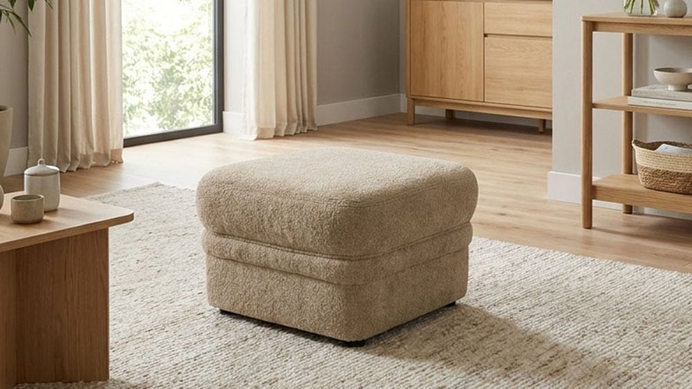 OTTO home Hocker "Nyborrg 60 cm, formschönes Design für ein modernes Zuhause" Polsterhocker passend zum Sofa, Breite 60 cm, individuell kombinieren