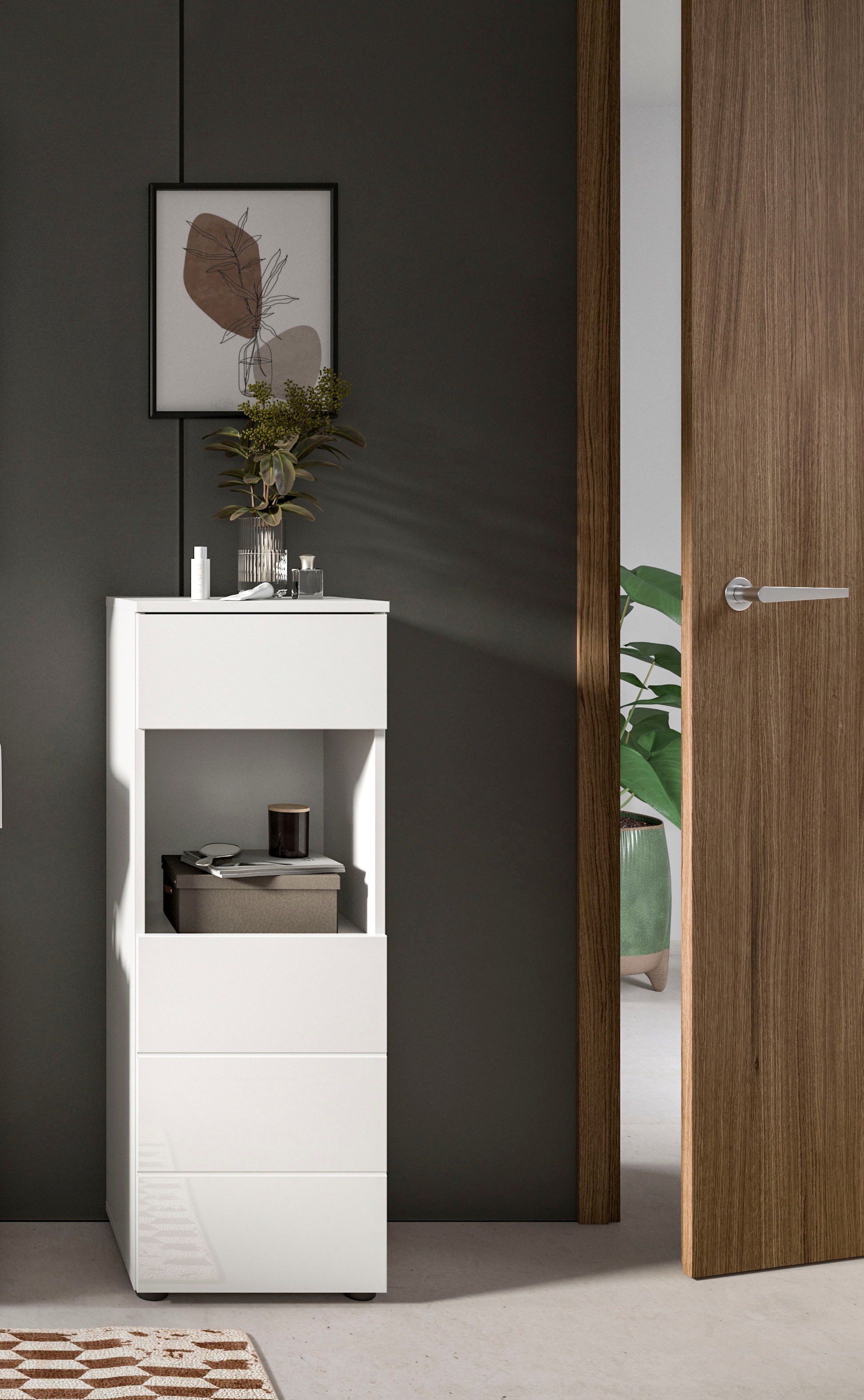 welltime Unterschrank "Biel, Höhe 106 cm,1 Tür, 1 Schubkasten", (1 St.), Tü günstig online kaufen