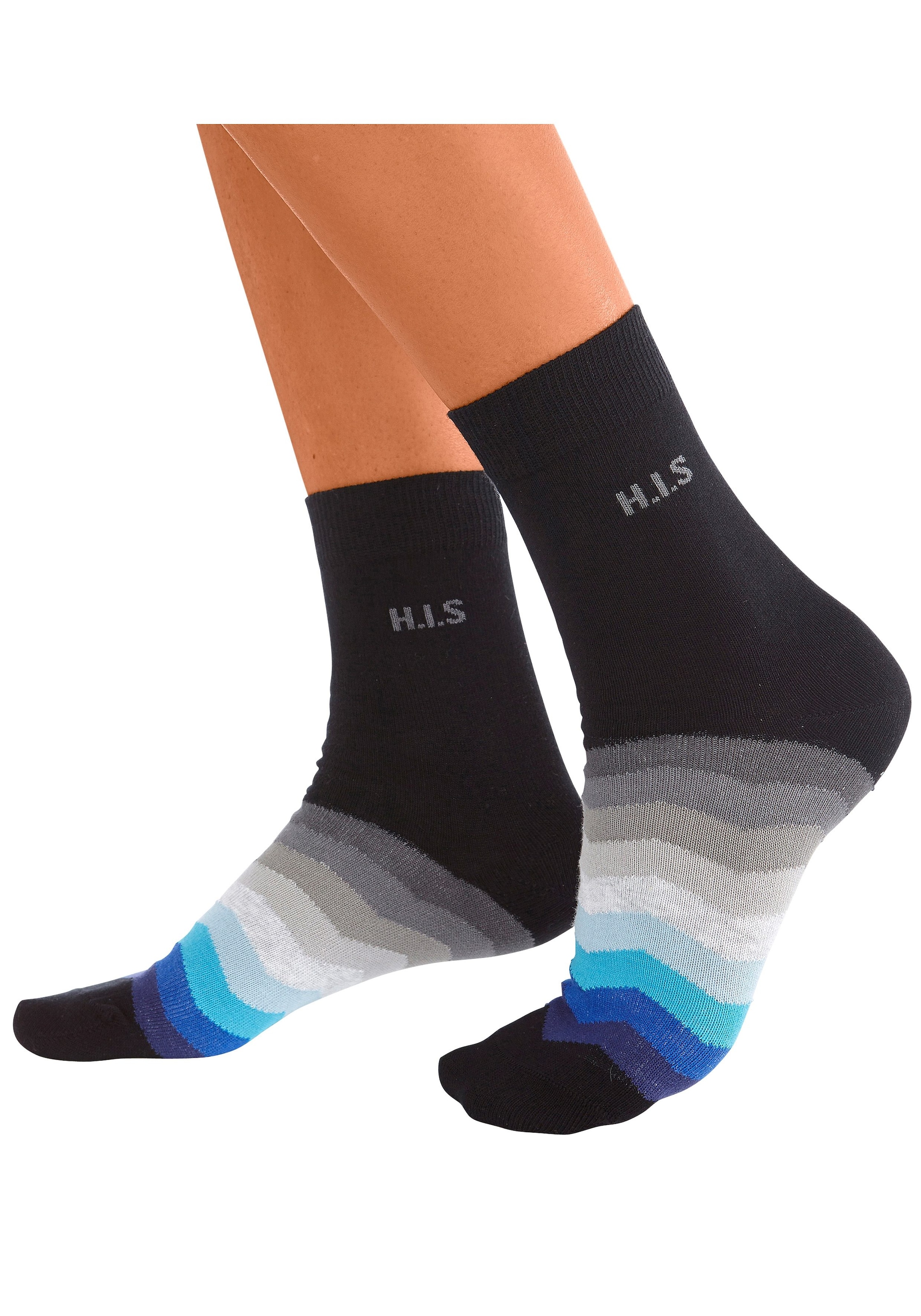 kaufen (7 BAUR Basicsocken dezentem Logo mit Paar) online | H.I.S