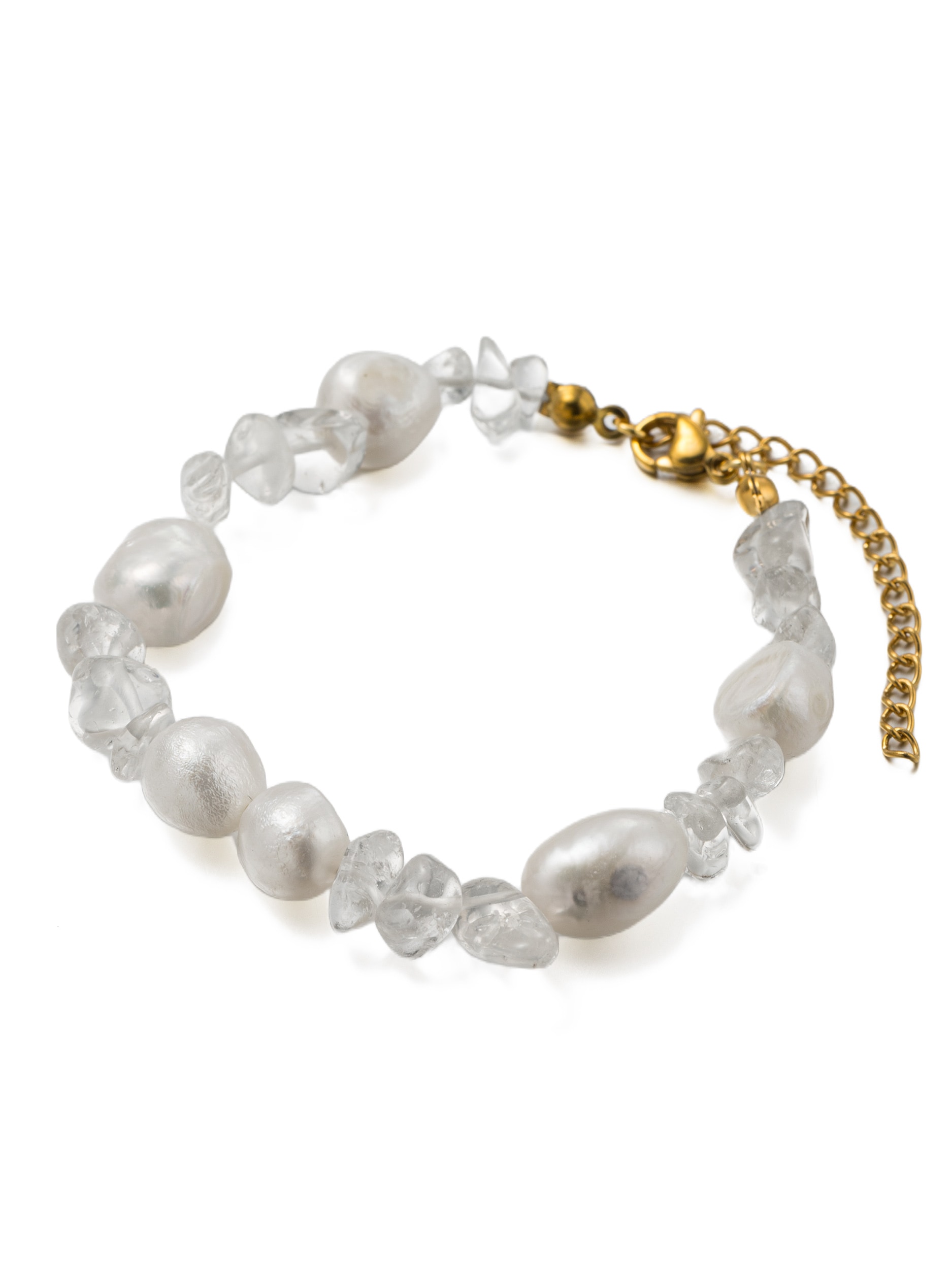 Aniston JEWELRY & WATCHES Armband »Schmuck Geschenk Edelstahl Armschmuck Armkette Edelstein« Made in Germany - mit Quarz - mit Süßwasserzuchtperle