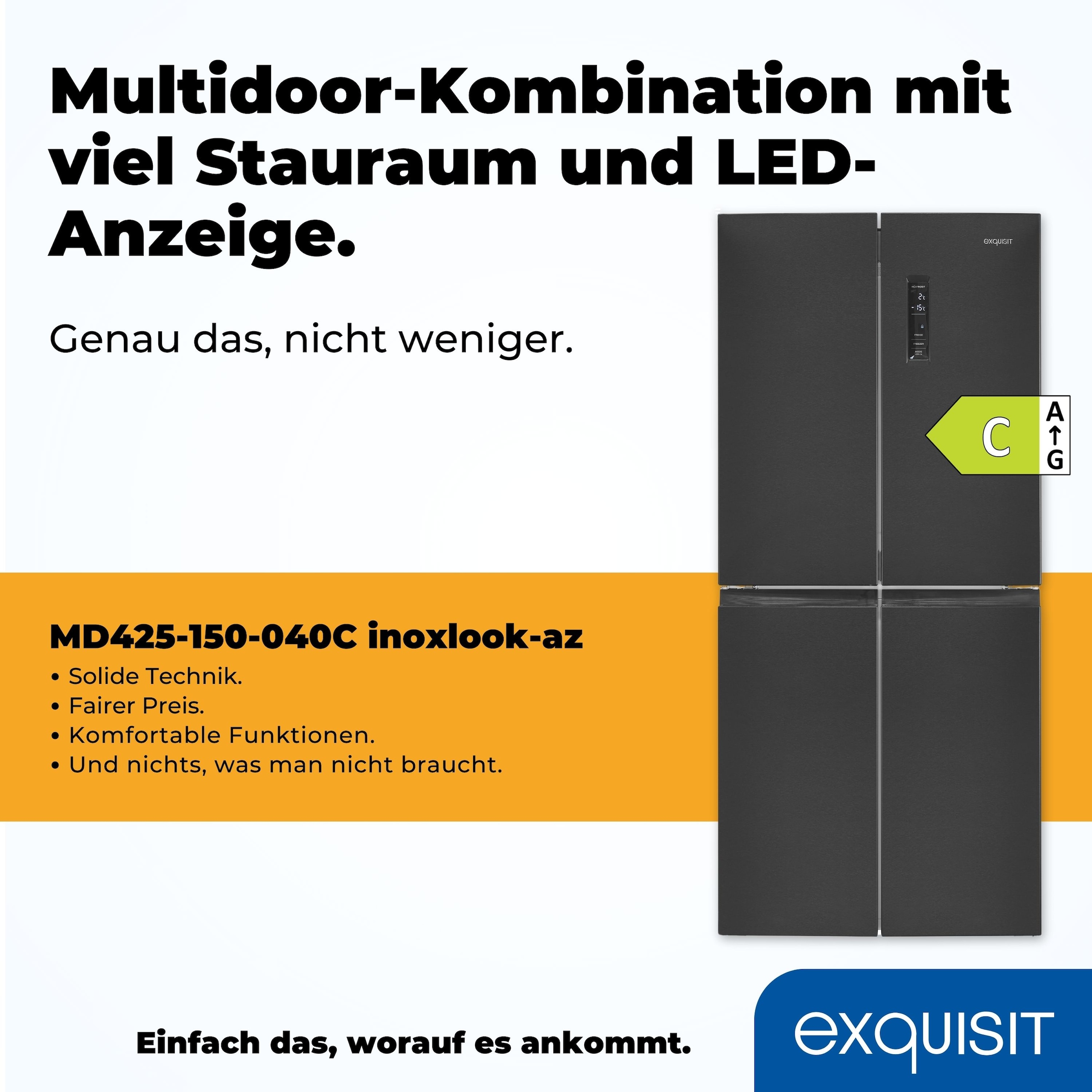 exquisit Multi Door »MD425-150-040C inoxlook-az«