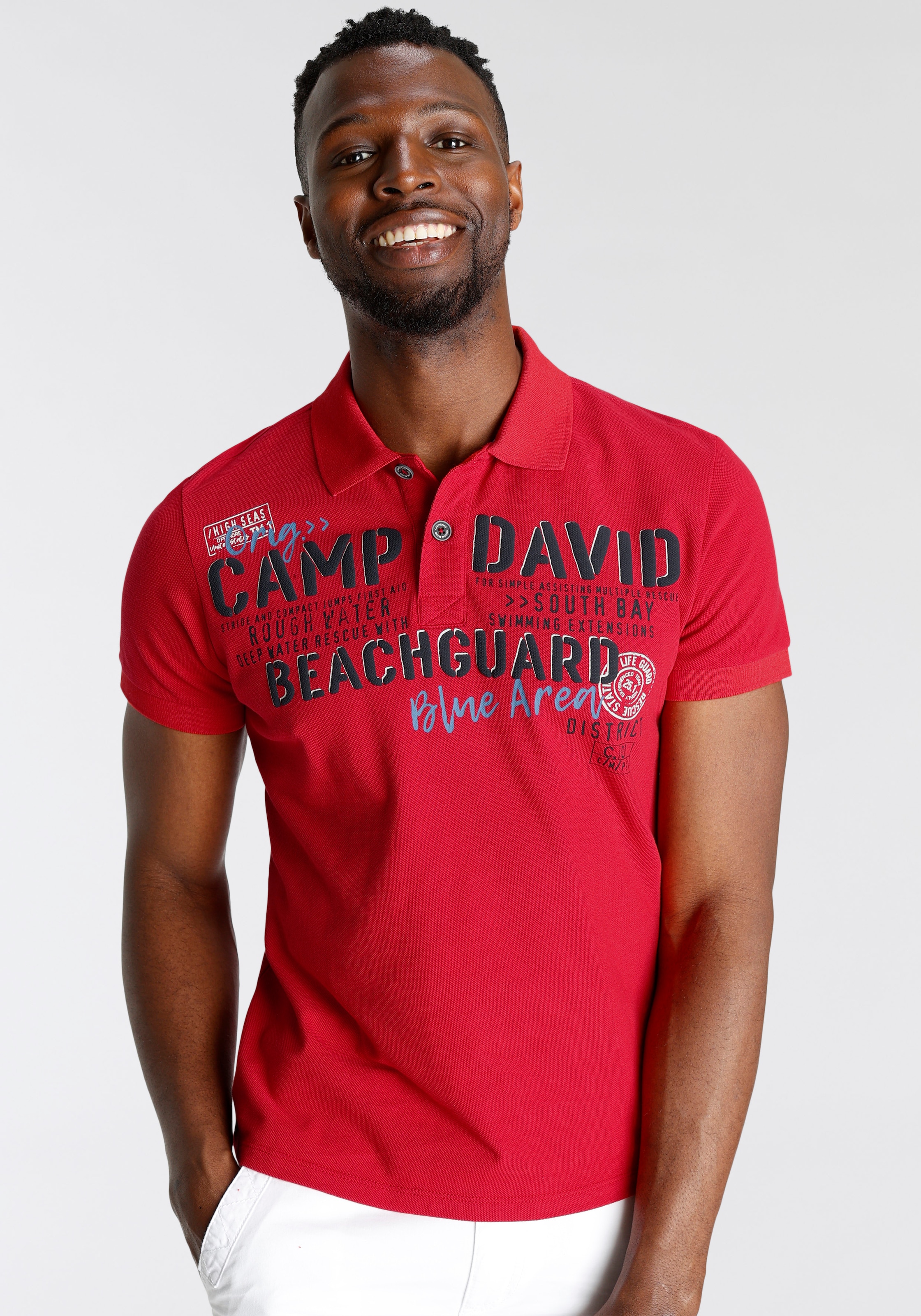 ▷ für DAVID Piqué-Qualität | CAMP in hochwertiger Poloshirt, BAUR