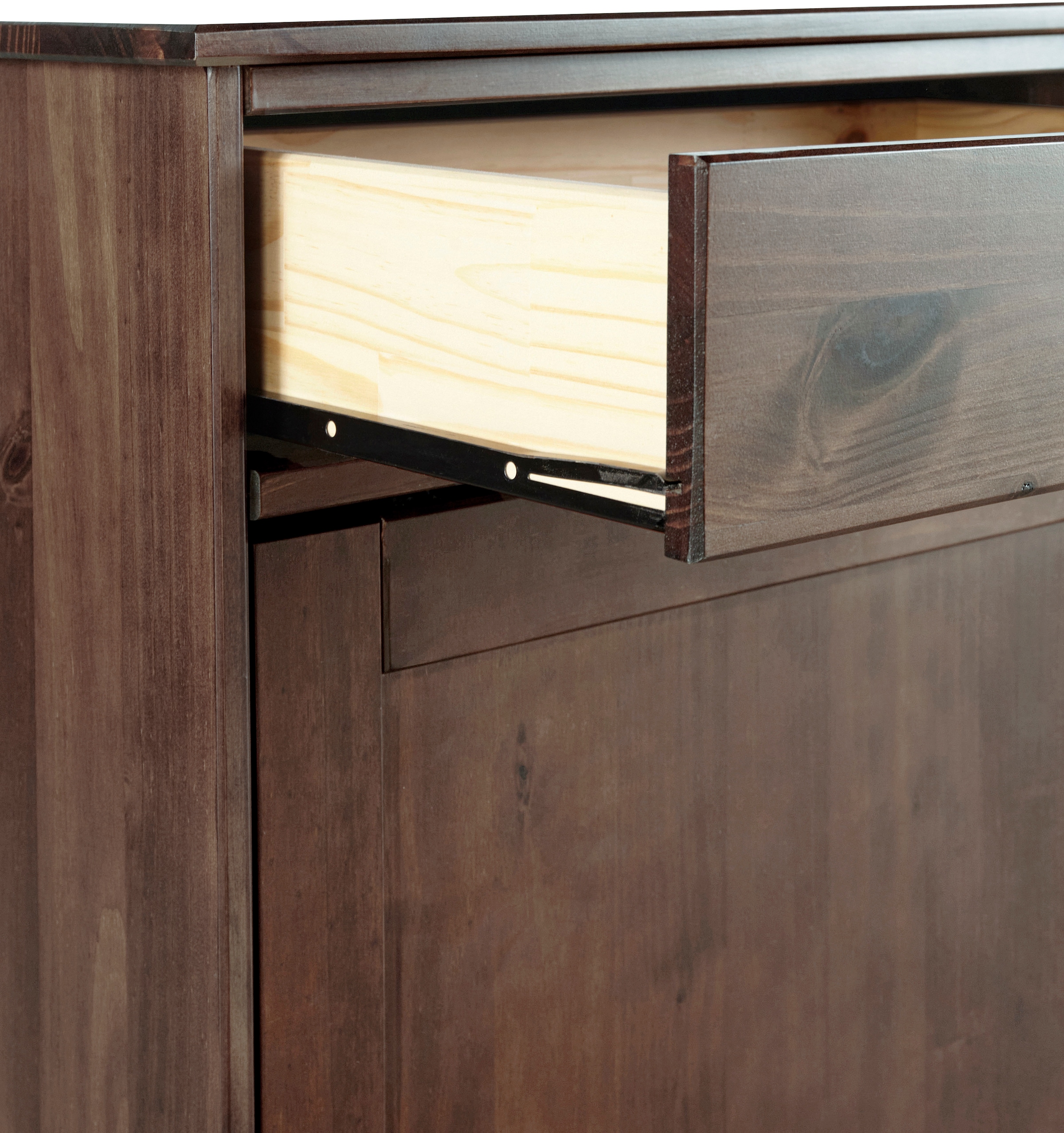 Home affaire Sideboard »Schröder«, Kommode, 2 Schiebetüren, 2 Schubkasten, aus massivem Kiefernholz