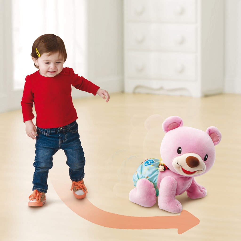 Vtech® Kuscheltier »VTechBaby, Krabbel mit mir - Bär, rosa«