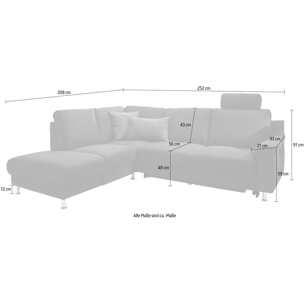 3C Carina Ecksofa »Korfu L-Form«