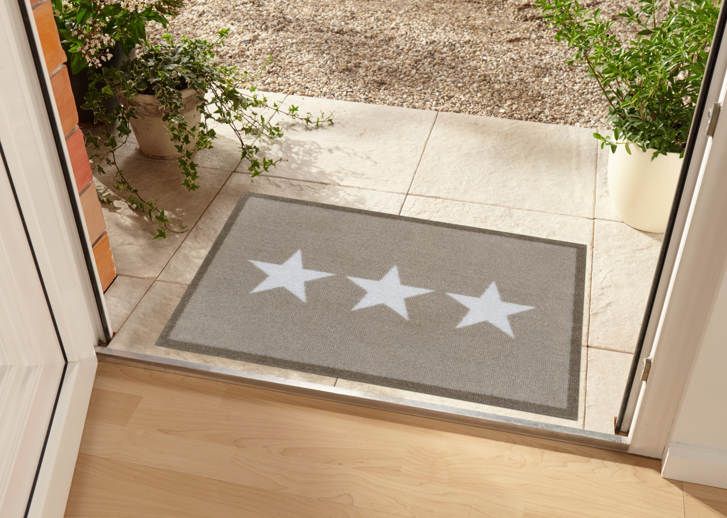 HANSE Home Fußmatte »Sterne, Türmatte«, rechteckig, 7 mm Höhe, Schmutzfangmatte, Innen und Außen, Rutschfest, Wetterfest, Waschbar
