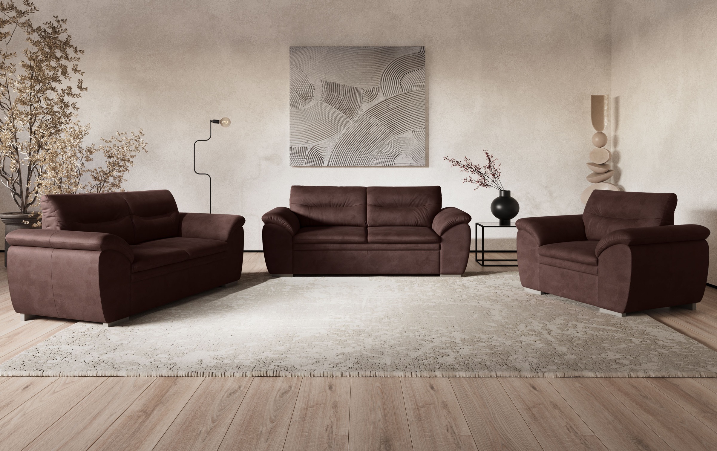 COTTA 2-Sitzer »Leandra« Polstergarnitur, auch als Set erhältlich