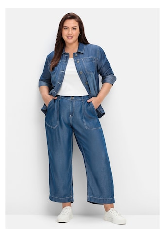 Weite Jeans »Große Größen«, aus TENCEL™ Lyocell, mit Kontrastnähten