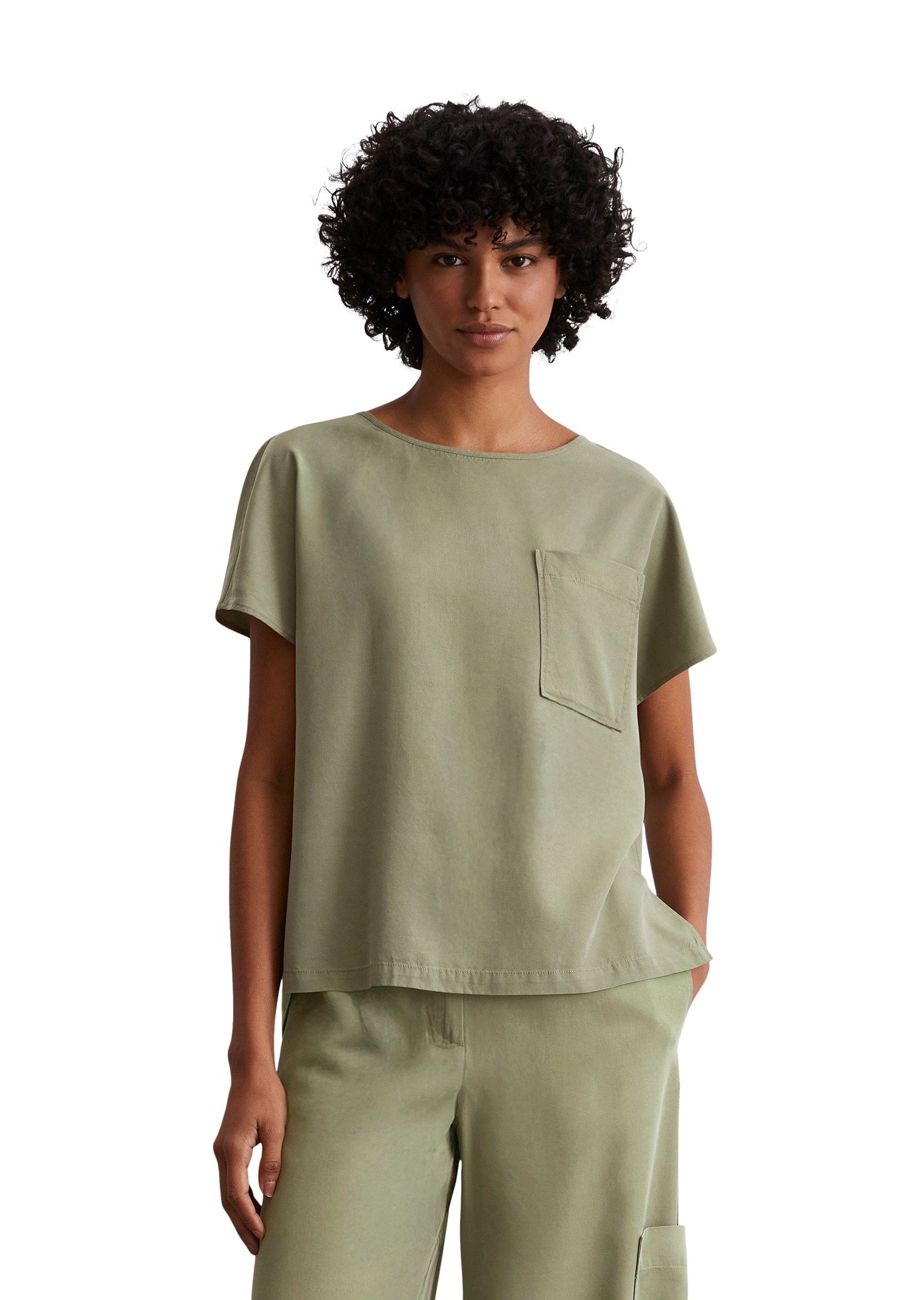 Marc OPolo Kurzarmbluse "aus TENCEL™ Lyocell" günstig online kaufen