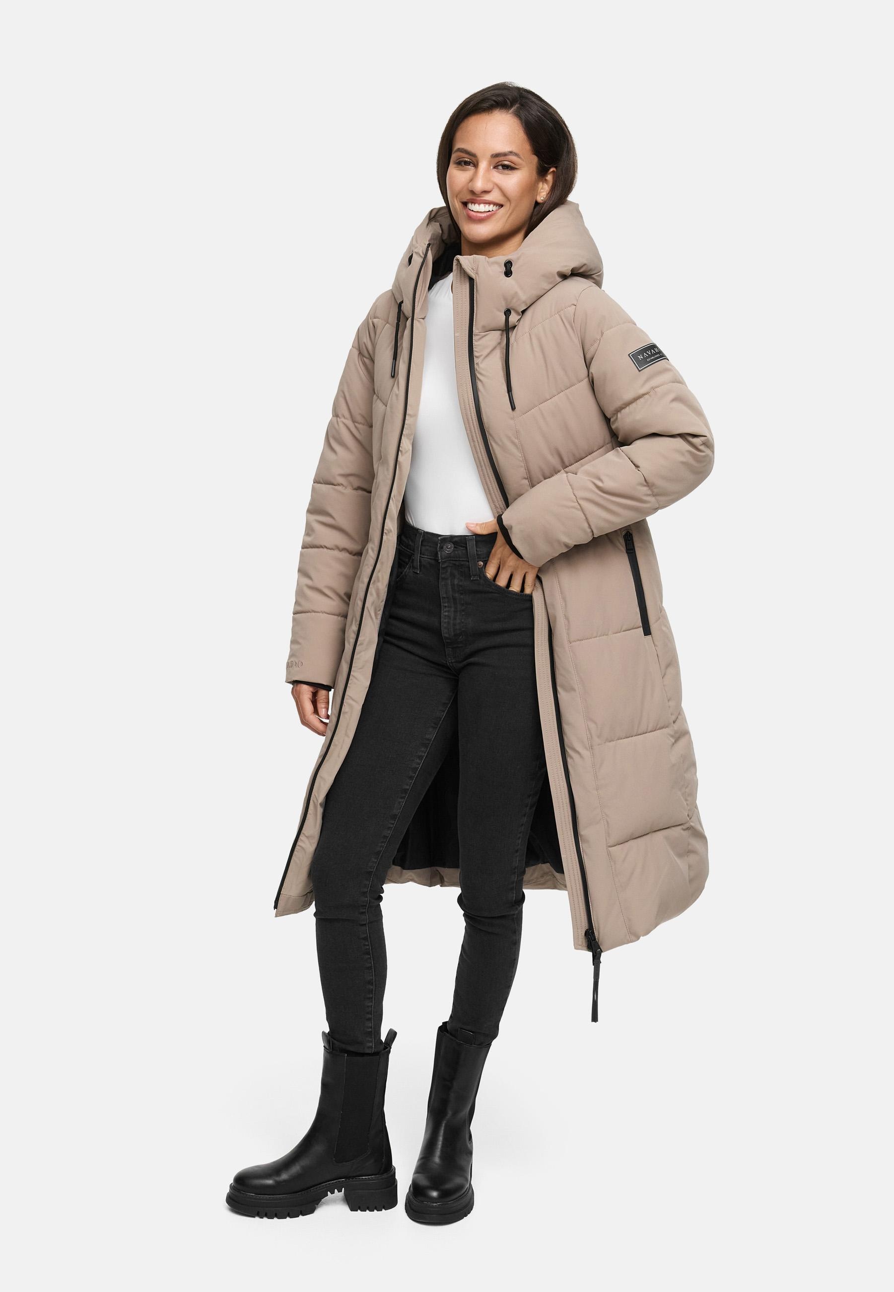 Navahoo Steppmantel »Schokokuss XIV«, Warmer Damen gesteppter Wintermantel mit Kapuze