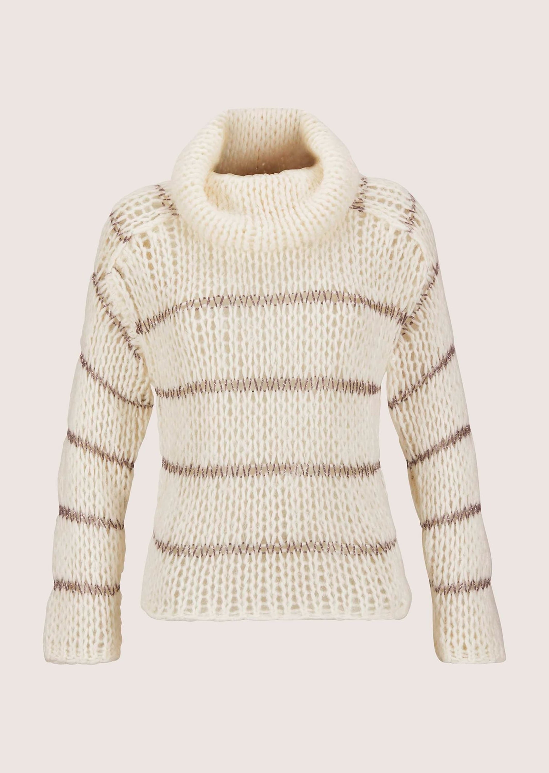 MADELEINE Longpullover "Pullover Grobstrick-Oberteil mit Rollkragen"
