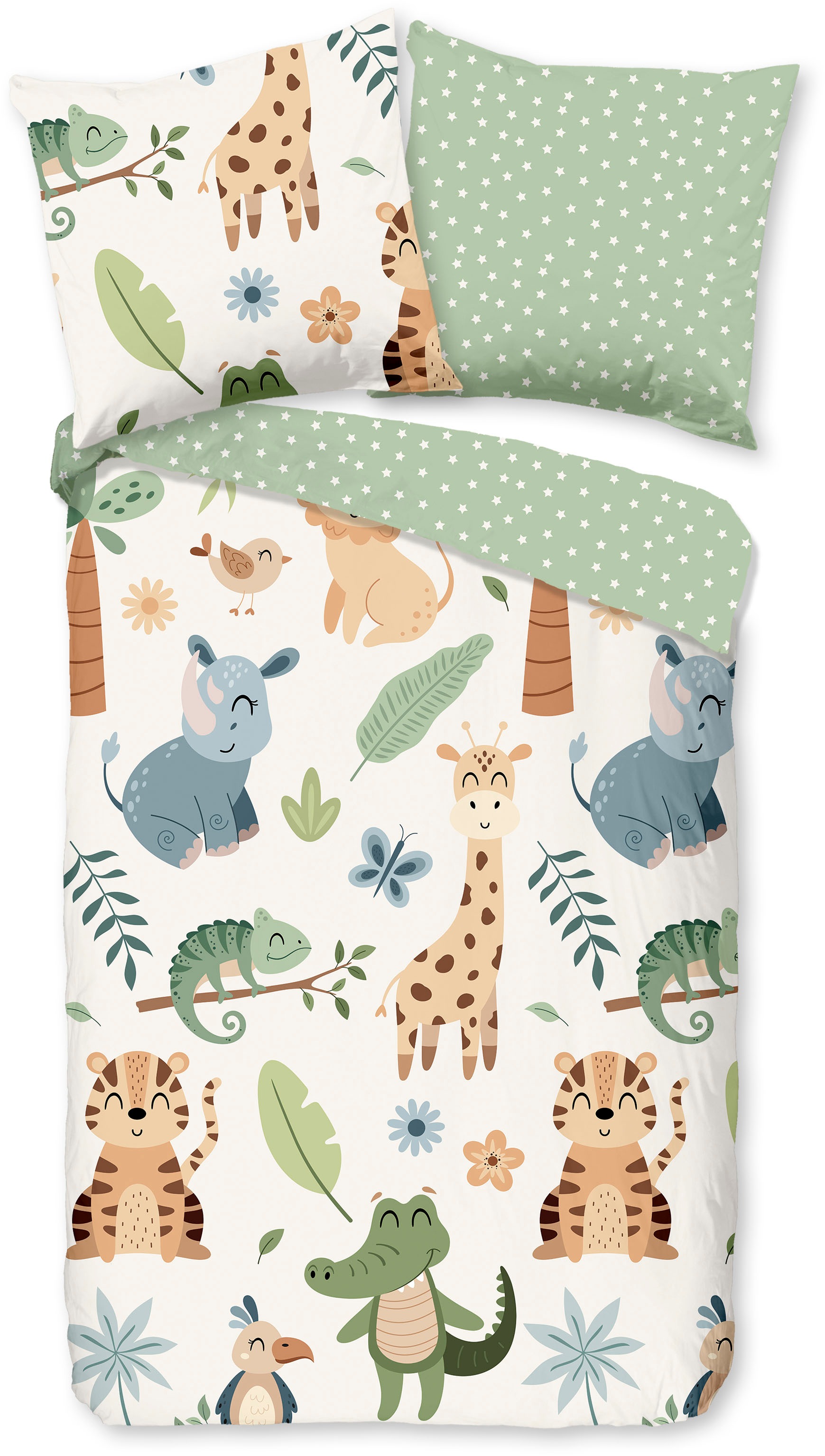 good morning Kinderbettwäsche »Sabah« 2 Baumwolle, Renforcé, Wendeoptik, Kind, Baby, Tiere