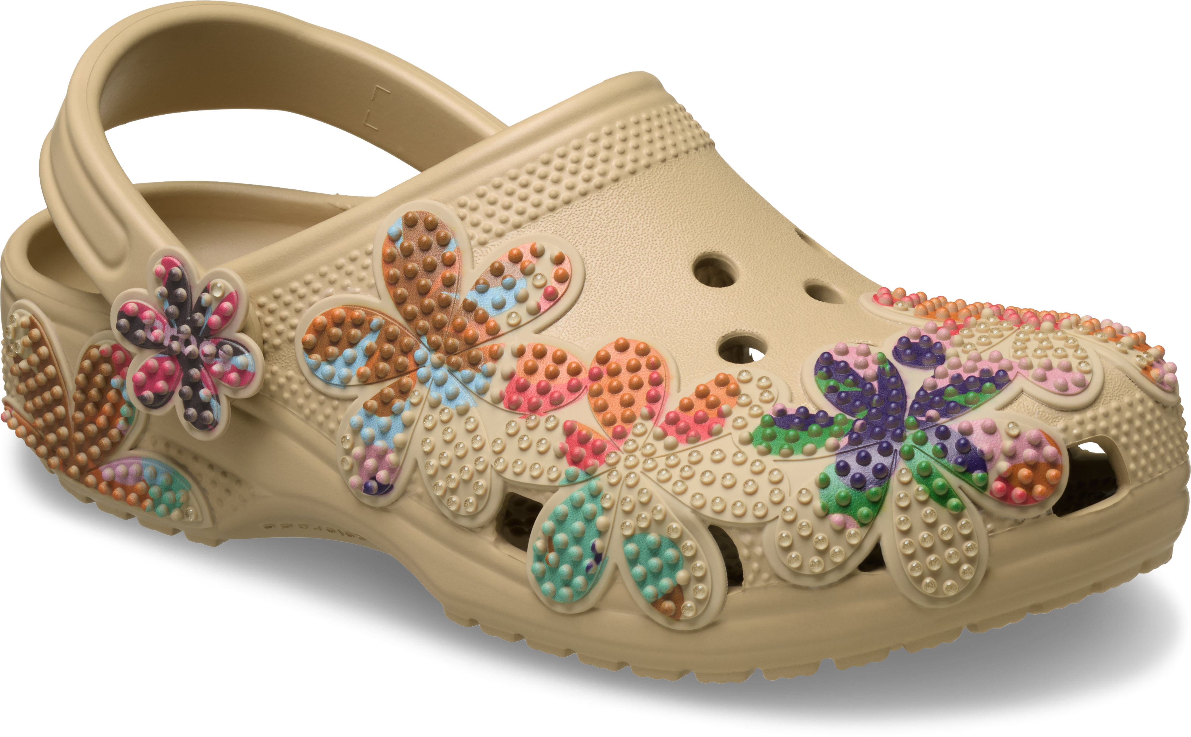 Crocs Clog "Classic Summer Beaded Clog" Sommerschuh, Gartenschuh, Strandschuh in Blüten-Optik