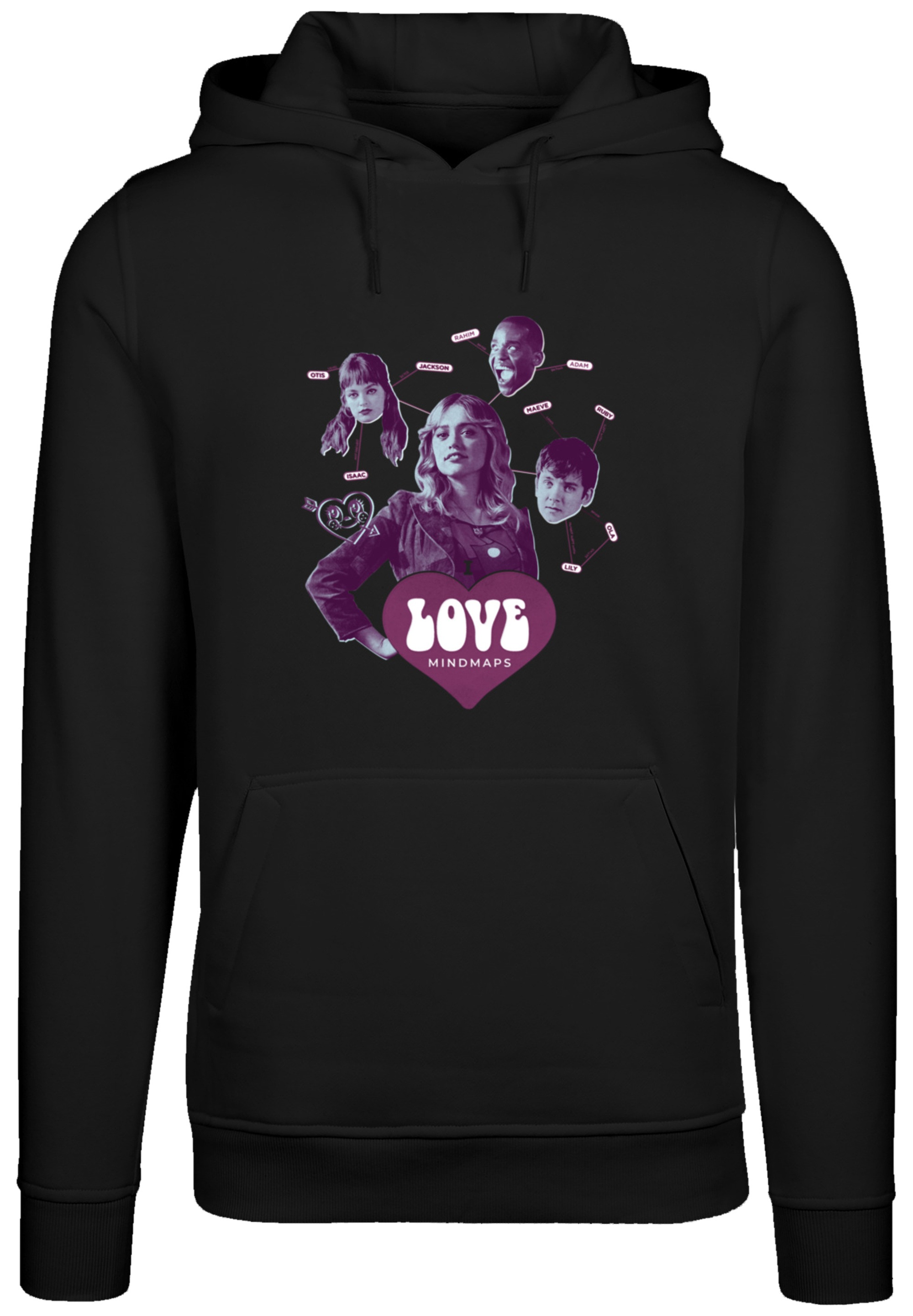 F4NT4STIC Kapuzenpullover »Sex Education Love Mindmaps Netflix TV Series«, Premium Qualität