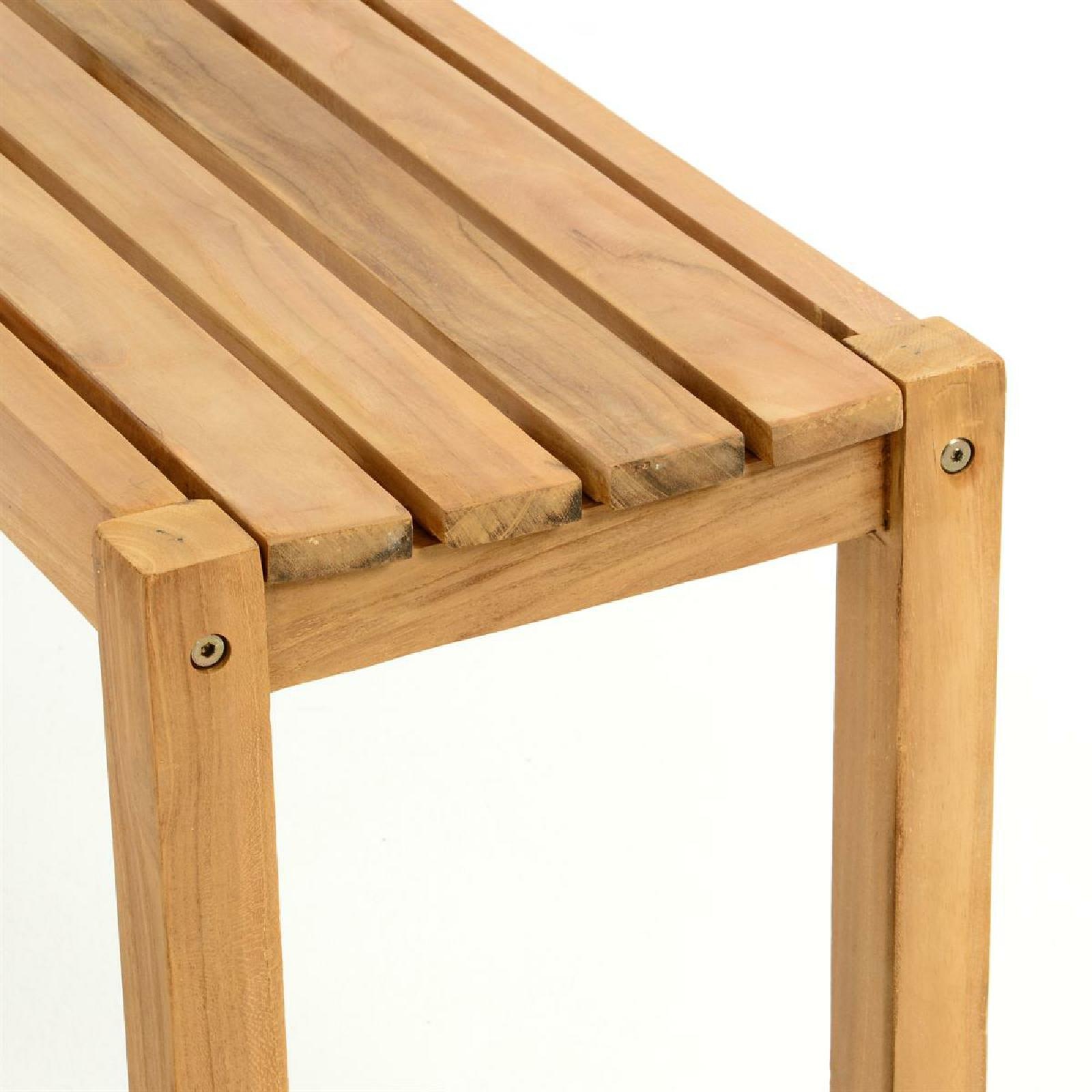 Garten-Essgruppe VCM "3-tlg. Sitzgruppe Garten Tisch Bank Holz Teak", braun, B:69cm, Obermaterial: 100% Holz Wood., Sitzmöbel-Sets 6