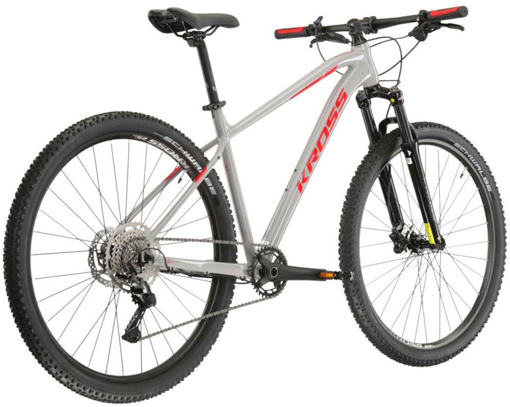 Kross Mountainbike »KROSS MTB Hardtail Level 4.0 29" grau 10 Gänge«, 10 Gang, Shimano, DEORE M5120 Schaltwerk, Kettenschaltung