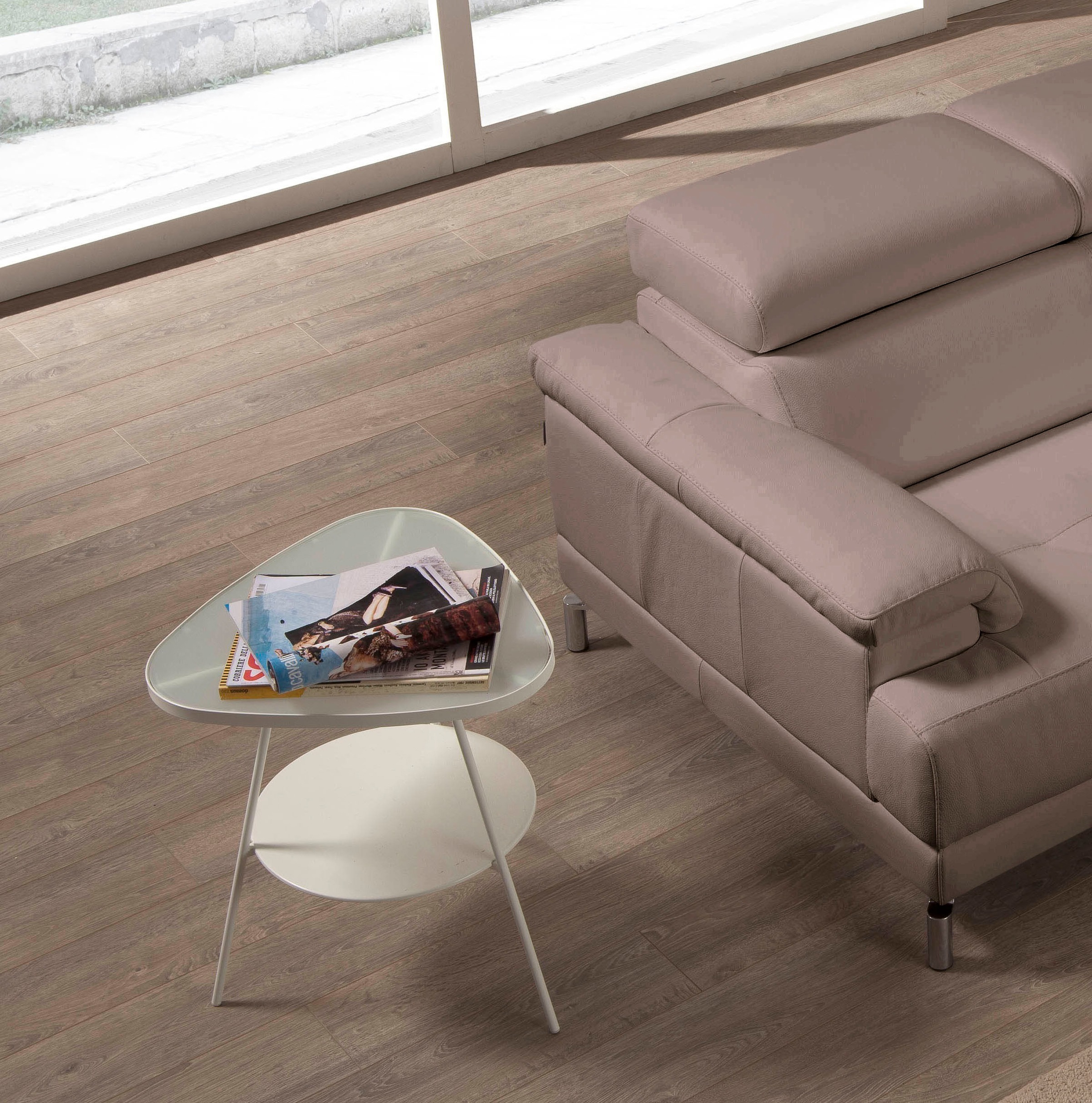 Egoitaliano Ecksofa »Soul, Design und Sitzkomfort auf hohem Niveau, tolle Details, L-Form«, mit Recamiere, inkl. Kopfteilverstellung