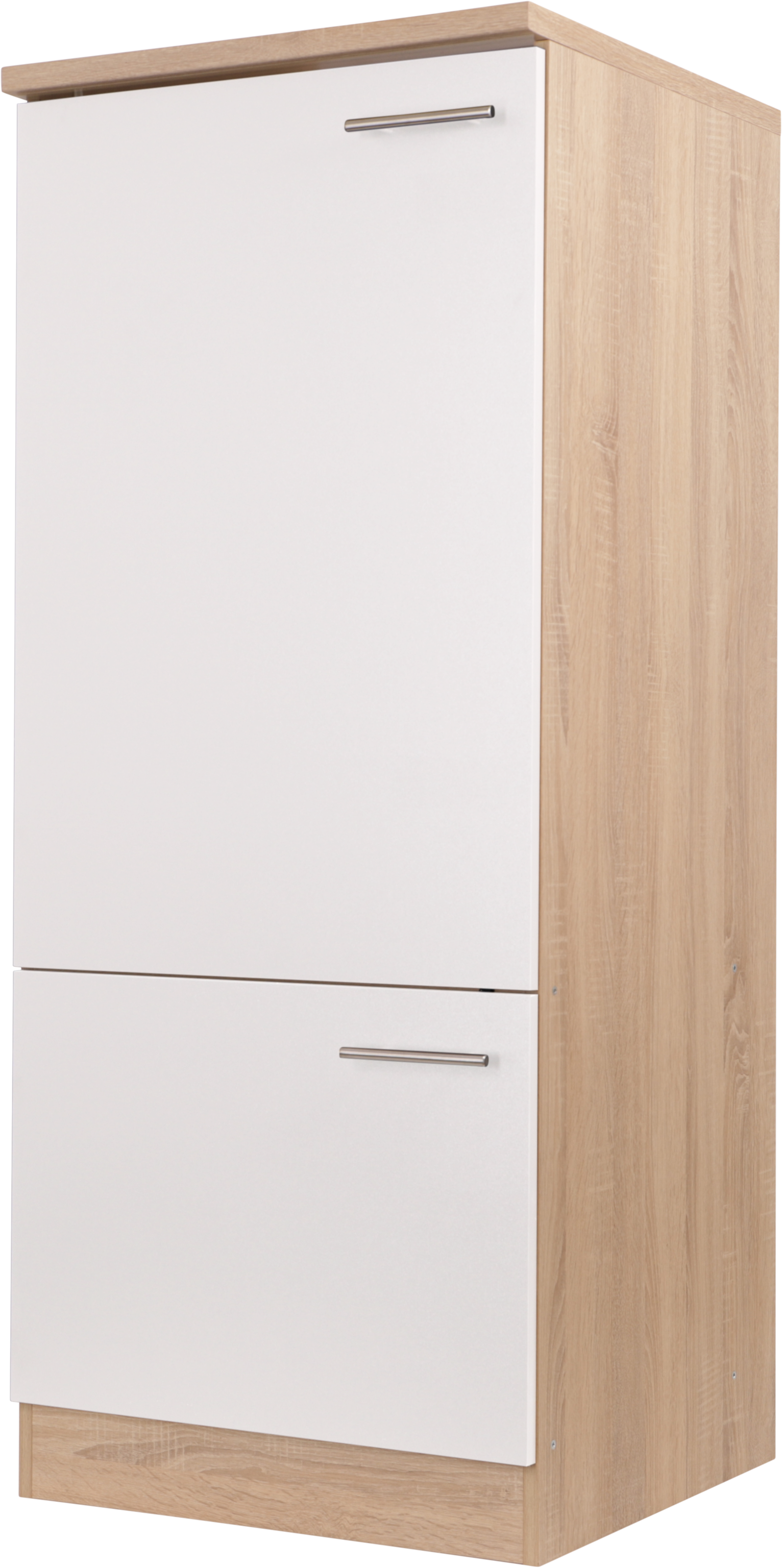 Kühlumbauschrank RESPEKTA, B:60cm H:144,8cm T:60cmweiß, Schränke, "Merle", Breite 60 cm, Türen wechselseitig anschlagbar, Griffe aus Metall