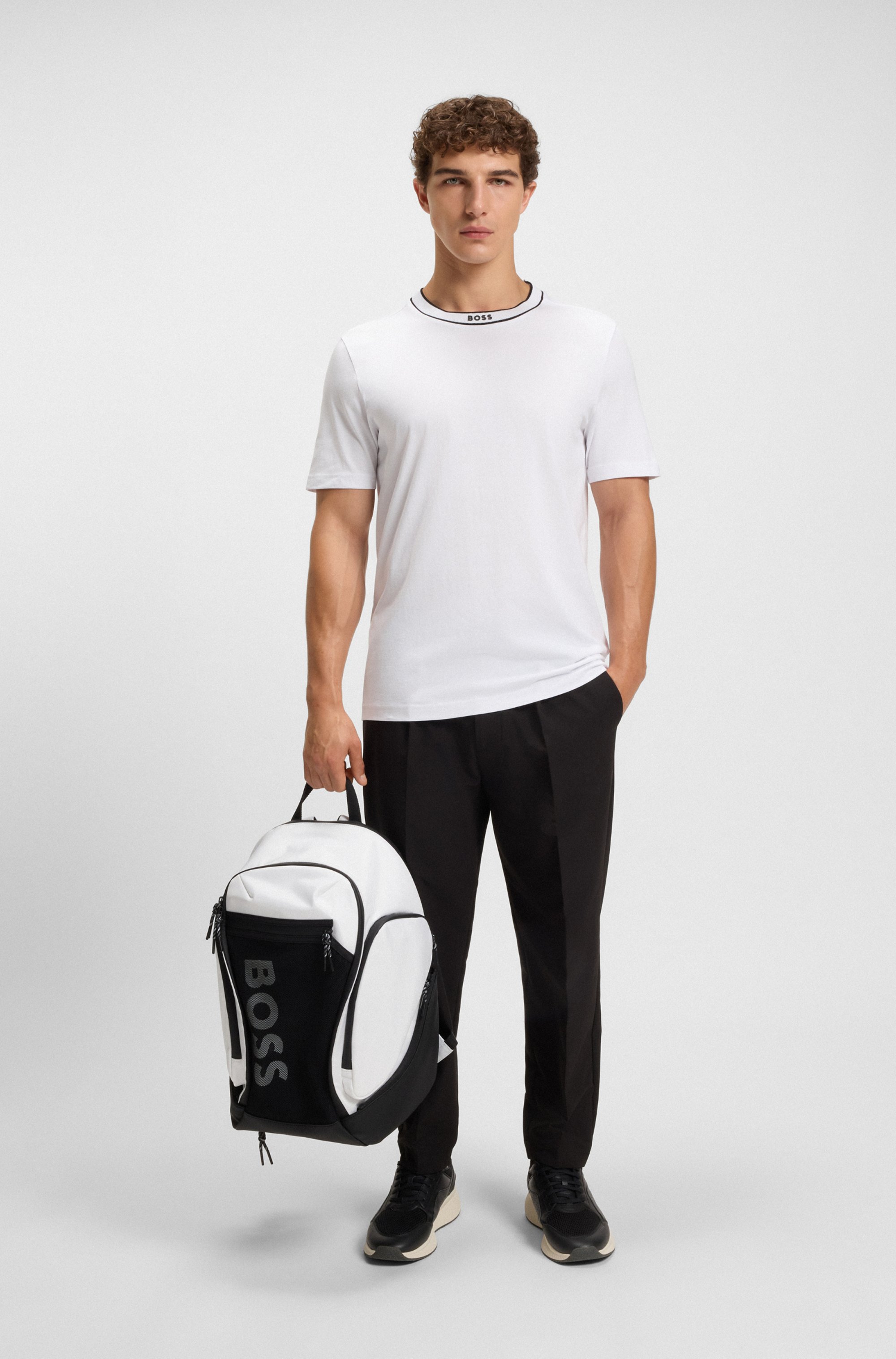 Thumbnail - BOSS GREEN T-Shirt "Tee", mit Streifendetail am Ausschnitt