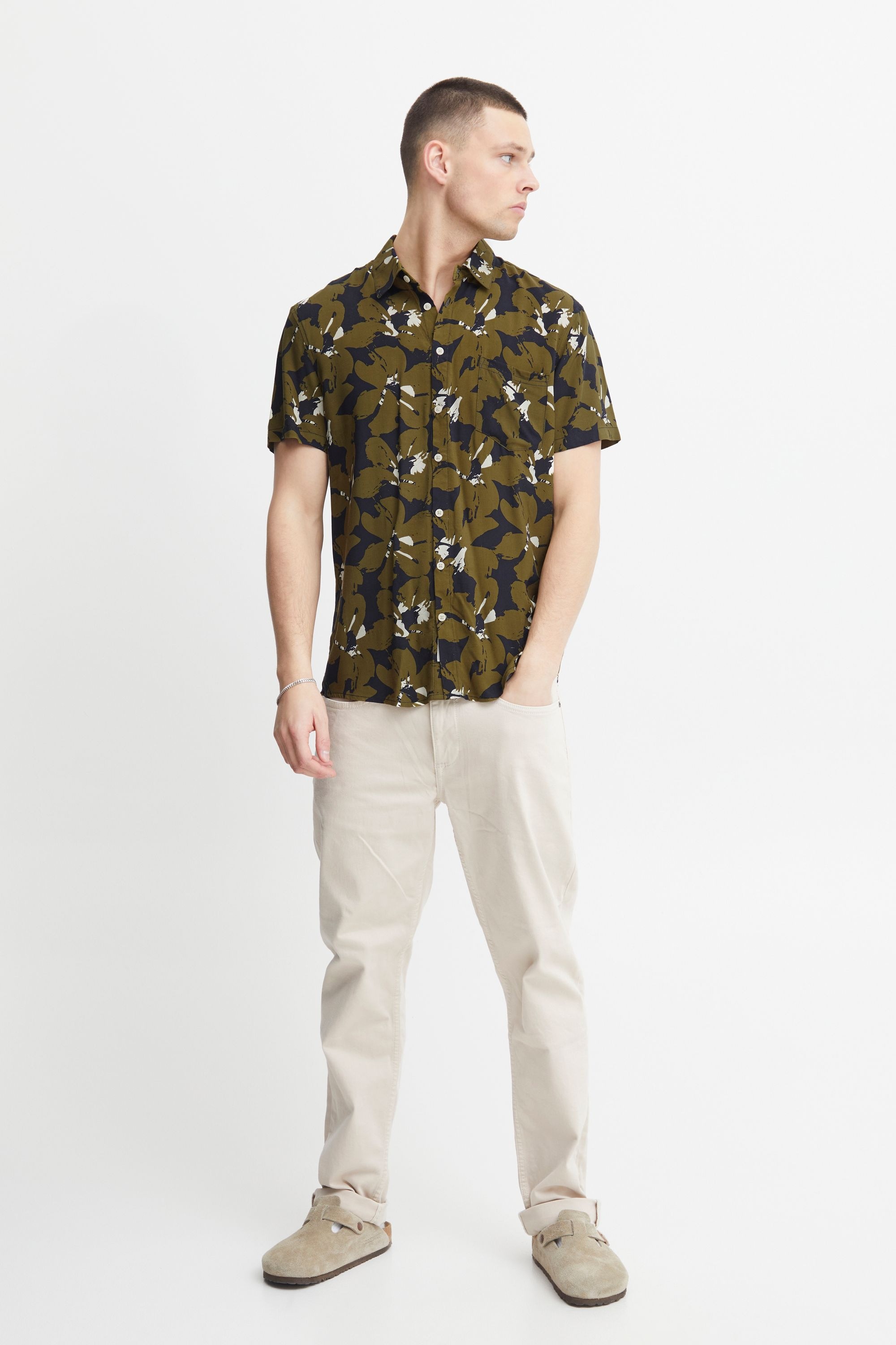 BLEND BHShirt Chemise Manches Courtes Homme Bleu XL 2