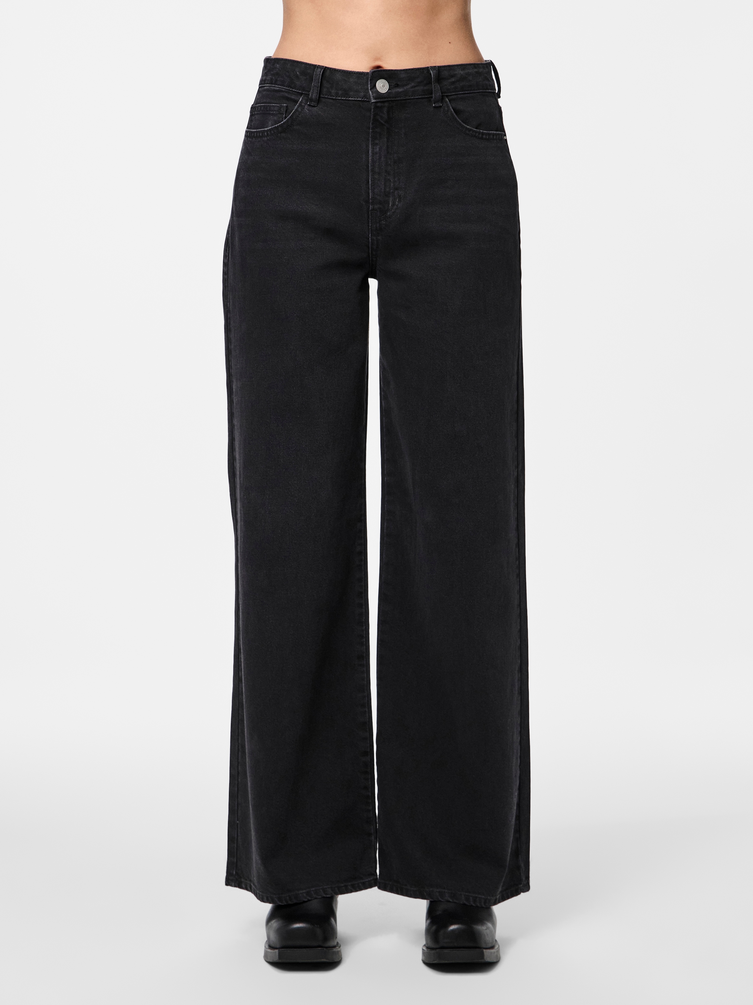 pieces High-waist-Jeans »PCSELMA HW WIDE JEANS BL NOOS BC«
