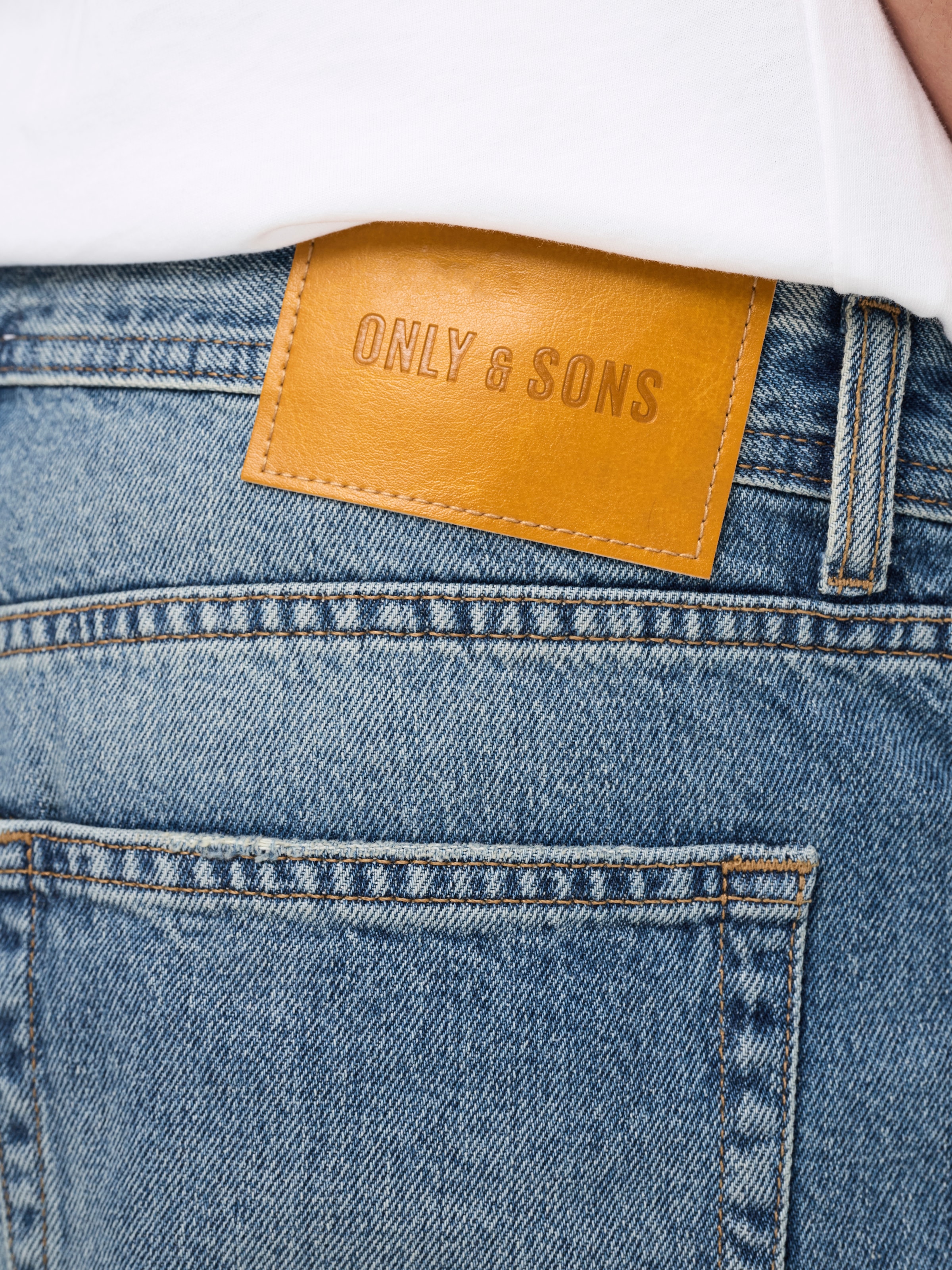 ONLY & SONS Jeansshorts »ONSFADE MB TINT 9085 TAI DNM SHORTS NOOS« Baumwolle, loose fit