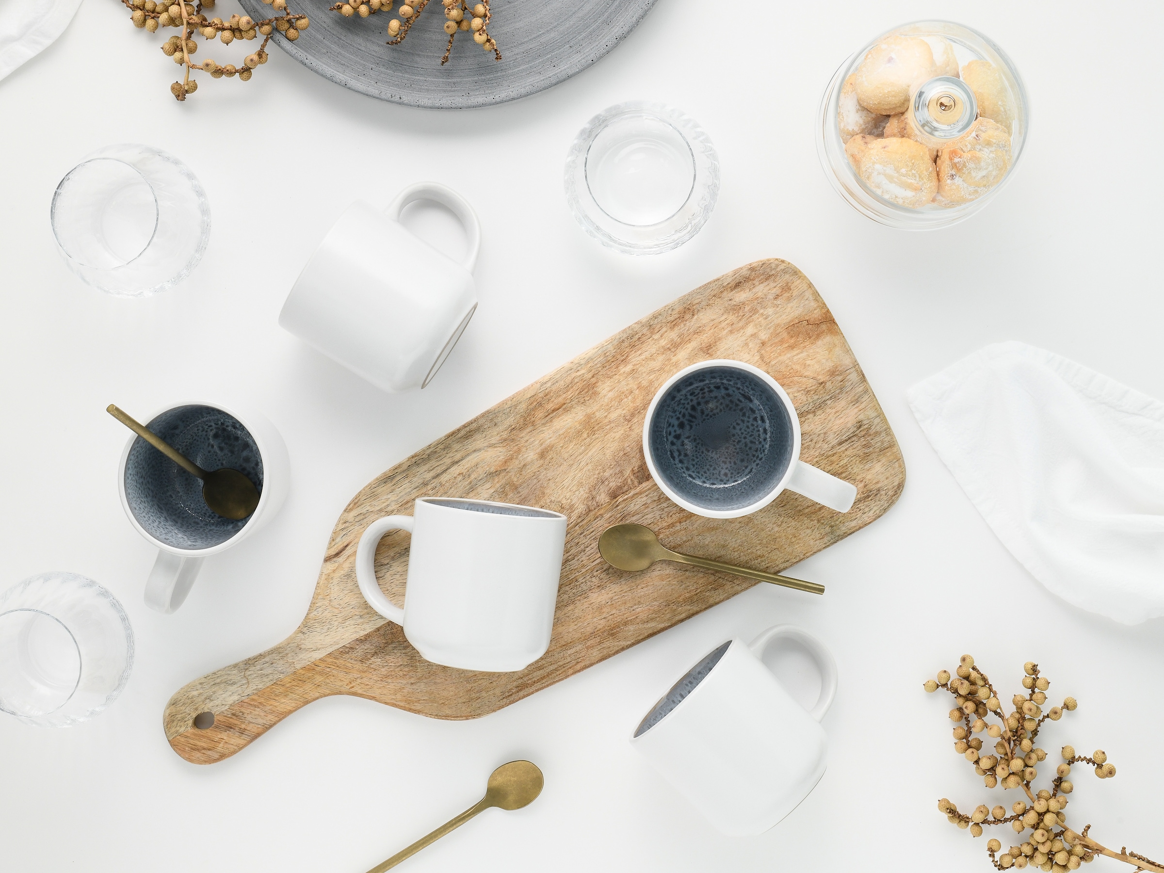 OTTO home Becher »modernes 6-teiliges Kaffeebecher-Set Lykk« hohe Haltbarkeit, spülmaschinen- & mikrowellengeeignet, Reaktivglasur