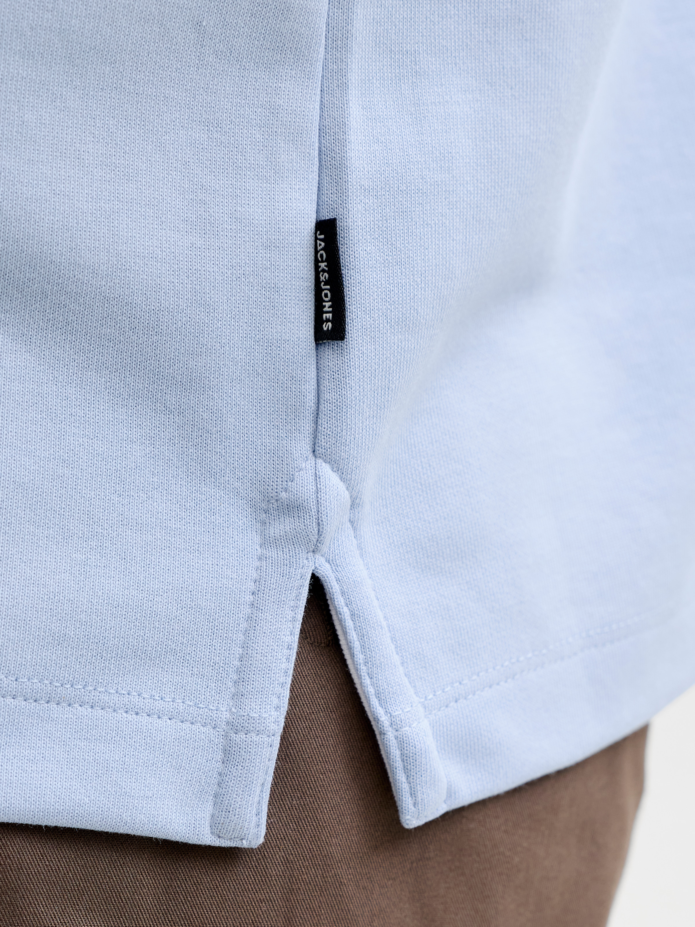 Jack & Jones Poloshirt »JPRBLAETHAN SS ZIP POLO SN« Materialmix, regular fit