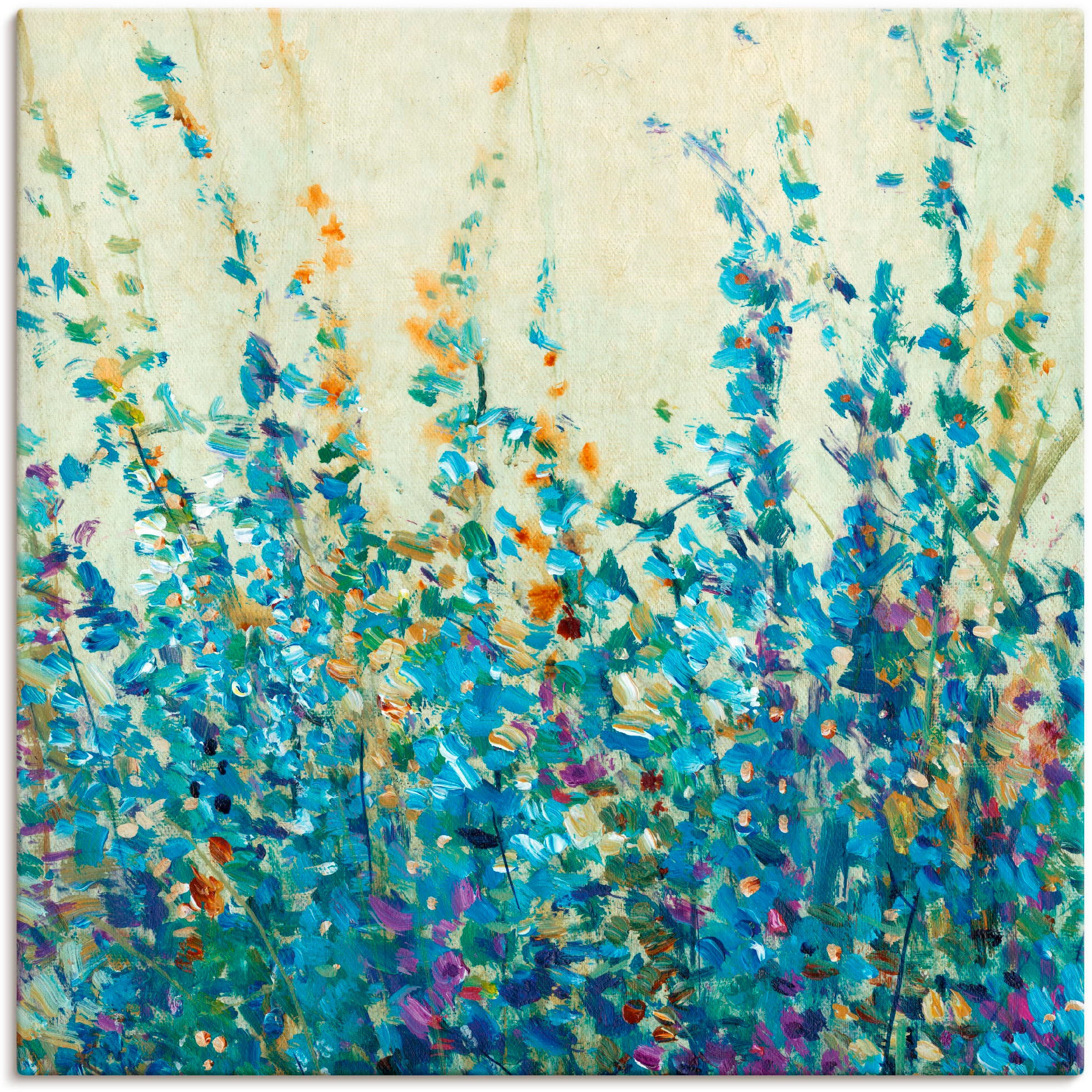 kaufen II«, (1 Alubild, St.), »Blautöne BAUR Poster Leinwandbild, Wandaufkleber Wandbild Blumenwiese, Größen versch. in | oder als Artland