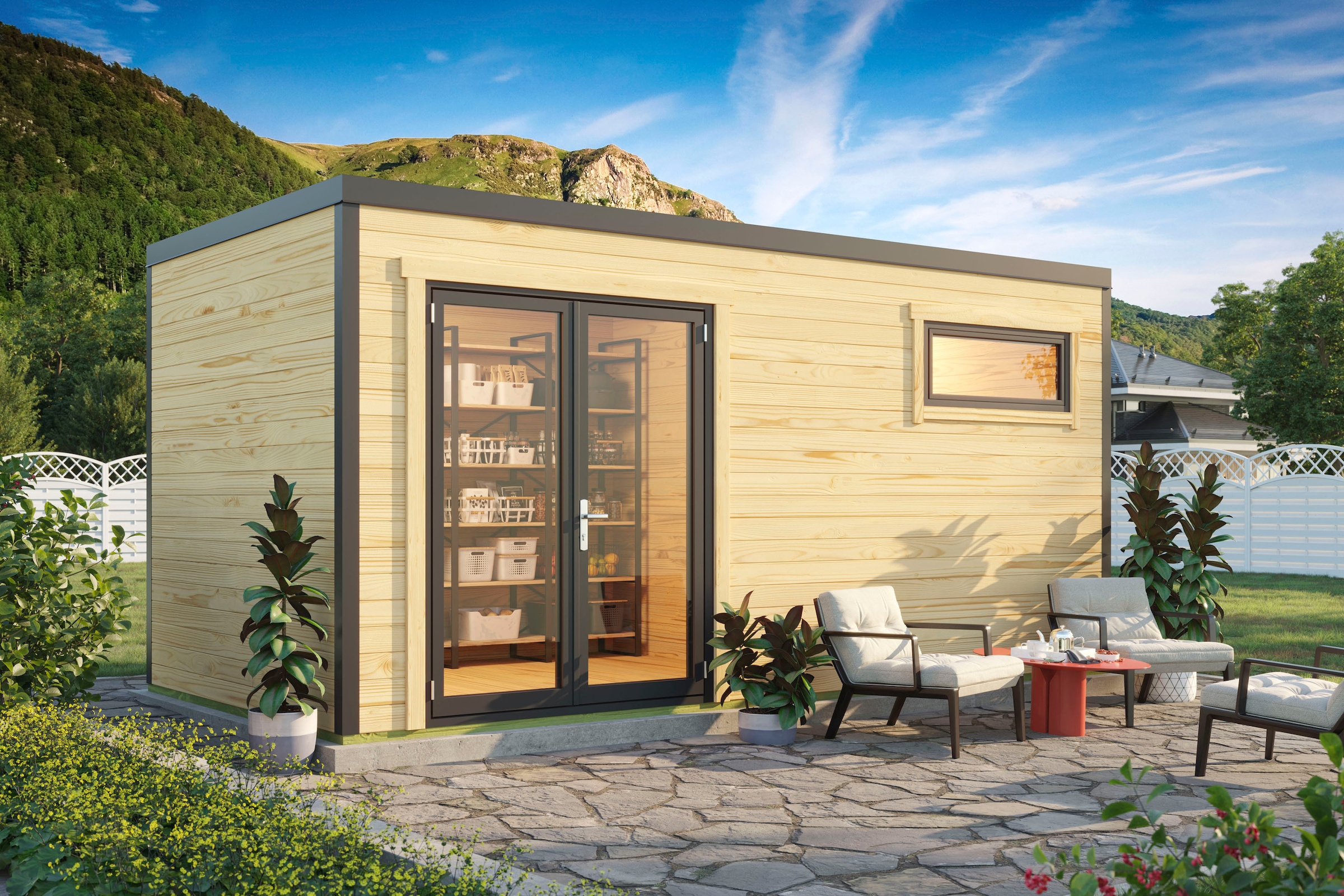 LASITA MAJA Gartenhaus »SARDINIA«, (Set, inkl. Fussbodenbretter zum verlegen)