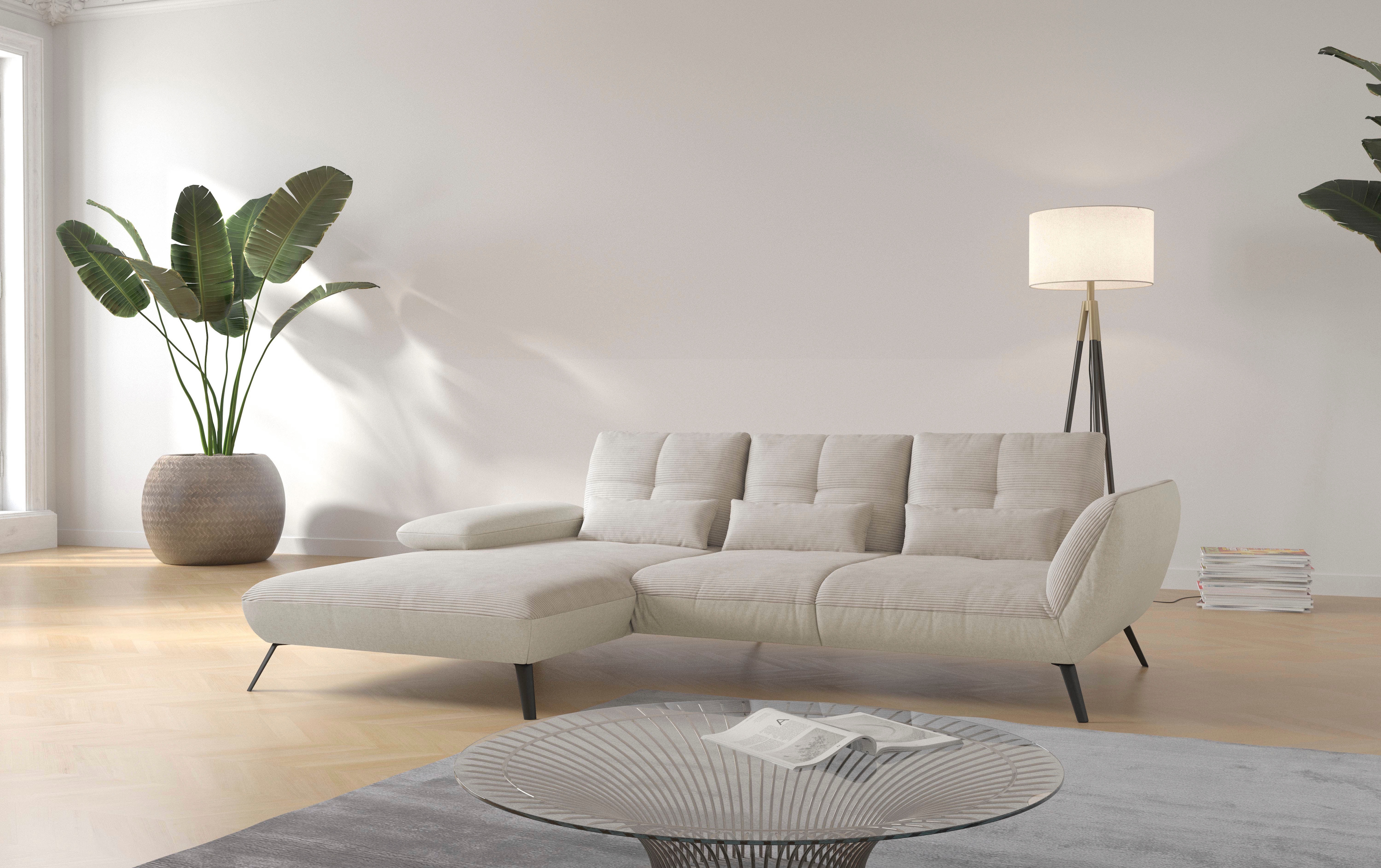 OTTO home Ecksofa "Mikado L-Form" inkl. Sitztiefenverstellung und Armteilverstellung