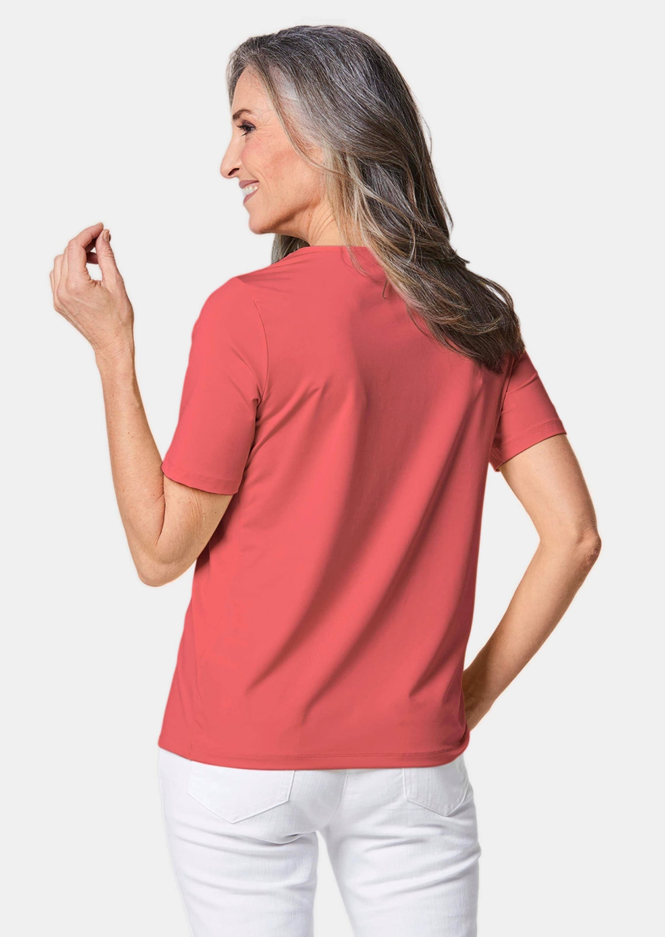 GOLDNER Langarm-Poloshirt »Shirt Gepflegtes Shirt in formstabiler Ware«