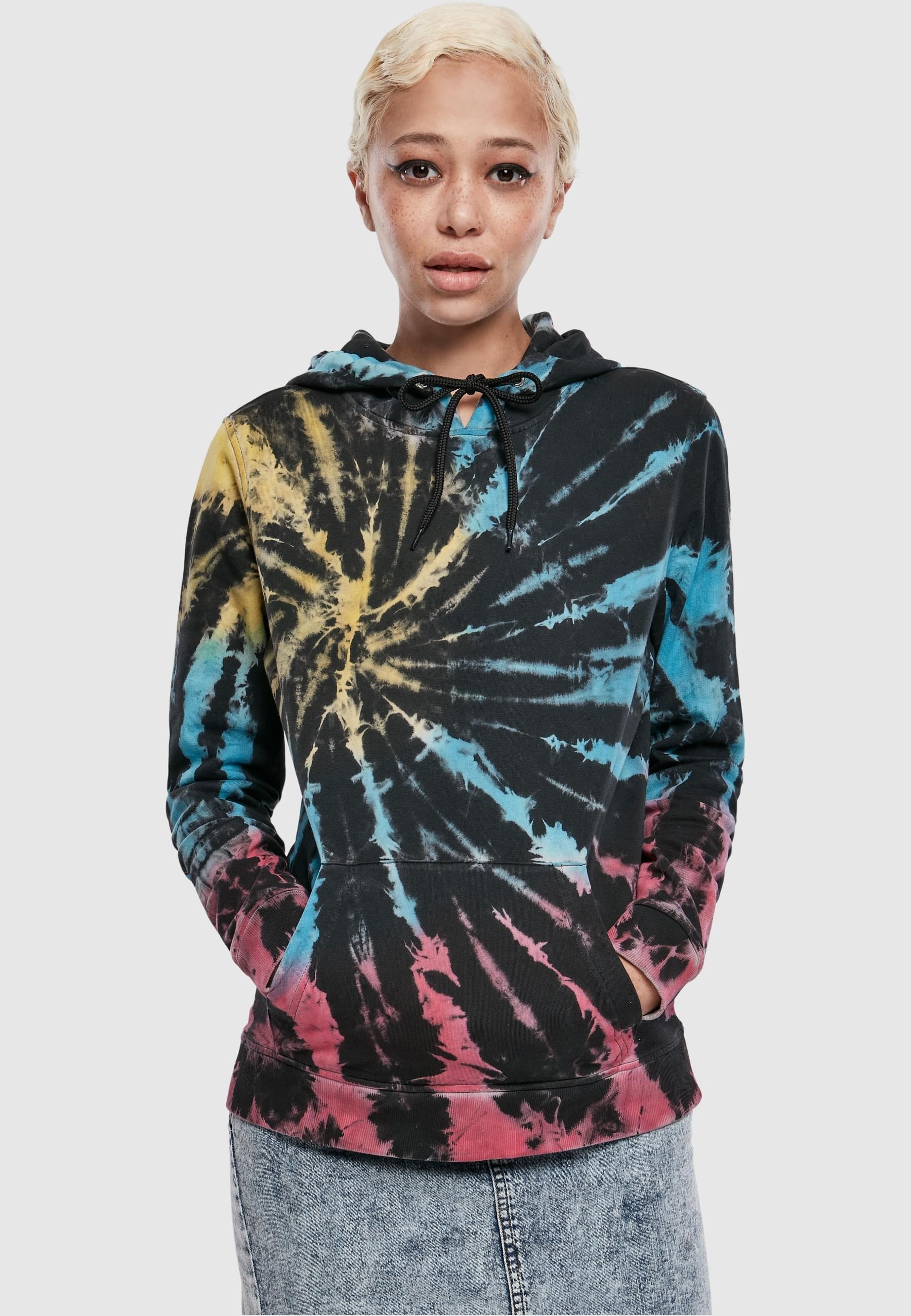 URBAN CLASSICS Kapuzenpullover »Urban Classics Damen Ladies Tie Dye Hoody«, (1 tlg.)