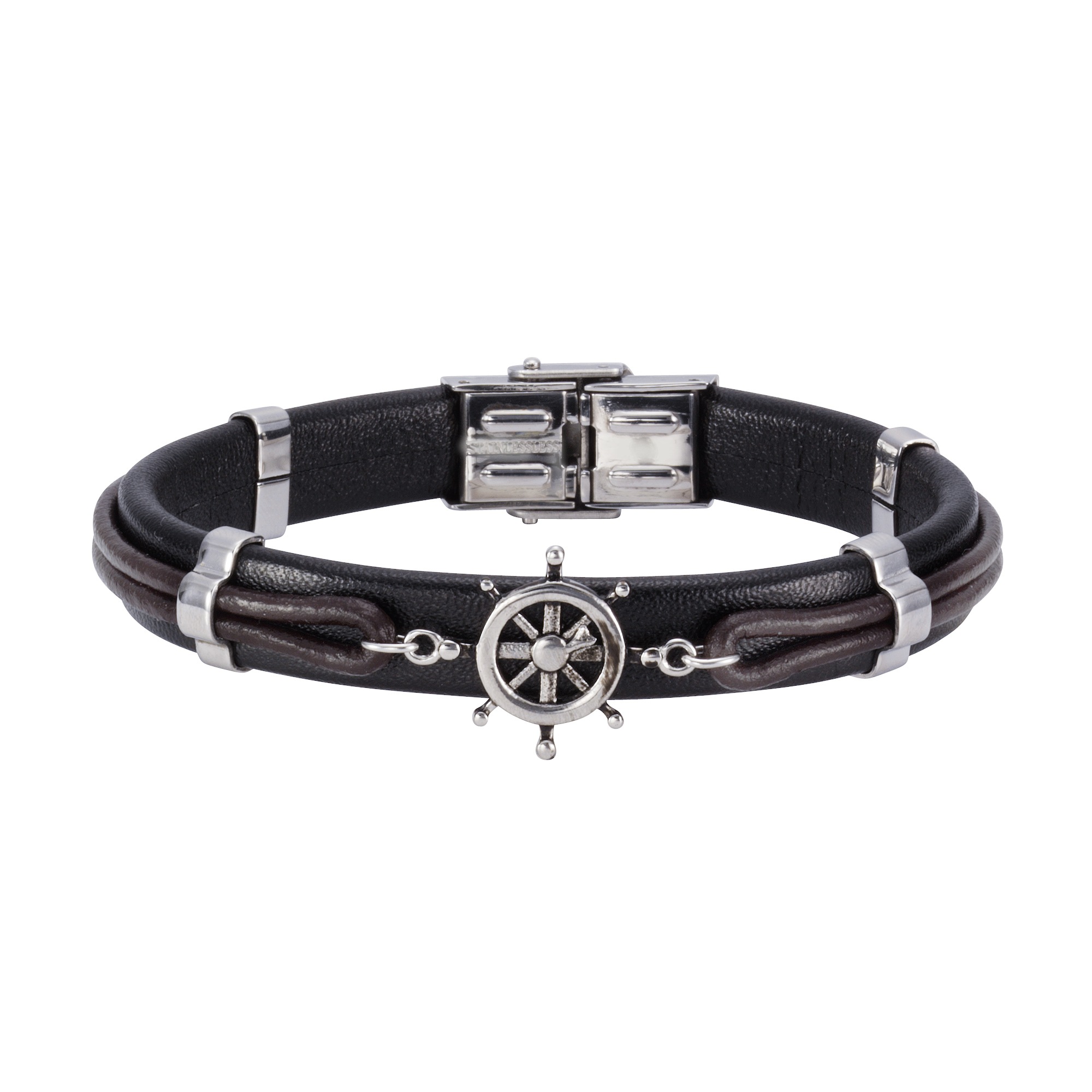 online NOX Armband | BAUR schwarz braun »Leder Edelstahl« bestellen