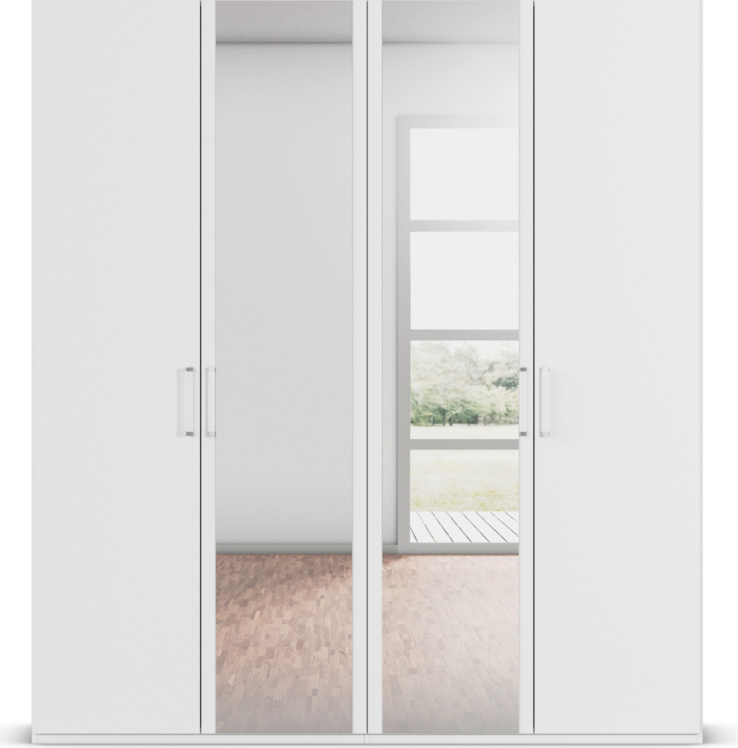rauch Drehtürenschrank »Kleiderschrank Schrank Garderobe Schlafzimmerschrank EVELYN«, (in 2 Höhen 197 oder 210 cm erhältlich), in elegantem Stil, viel Stauraum 3 Breiten und 2 Höhen MADE IN GERMANY