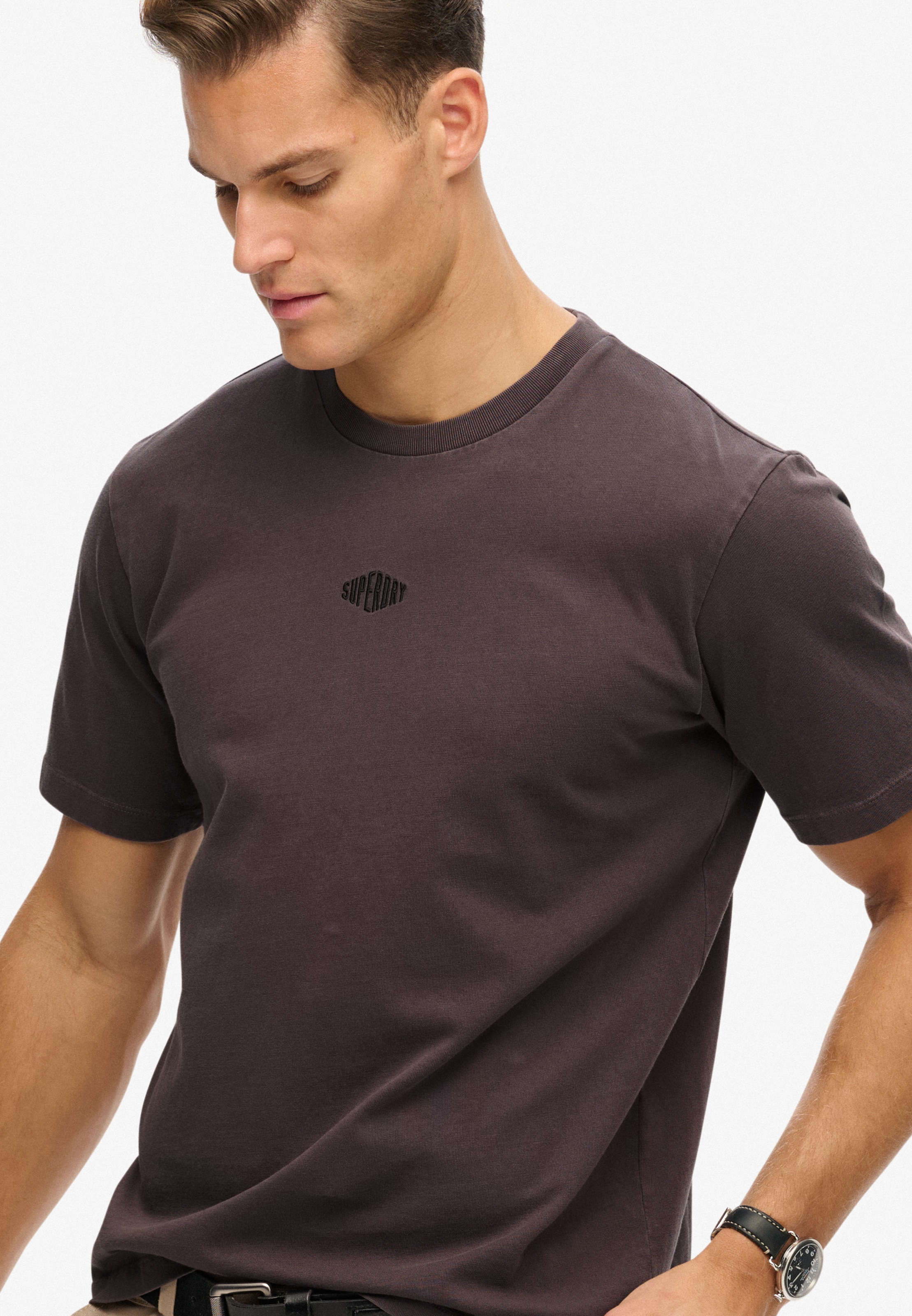 Superdry Rundhalsshirt »MICRO LOGO TSHIRT« mit Micro-Marken-Logo