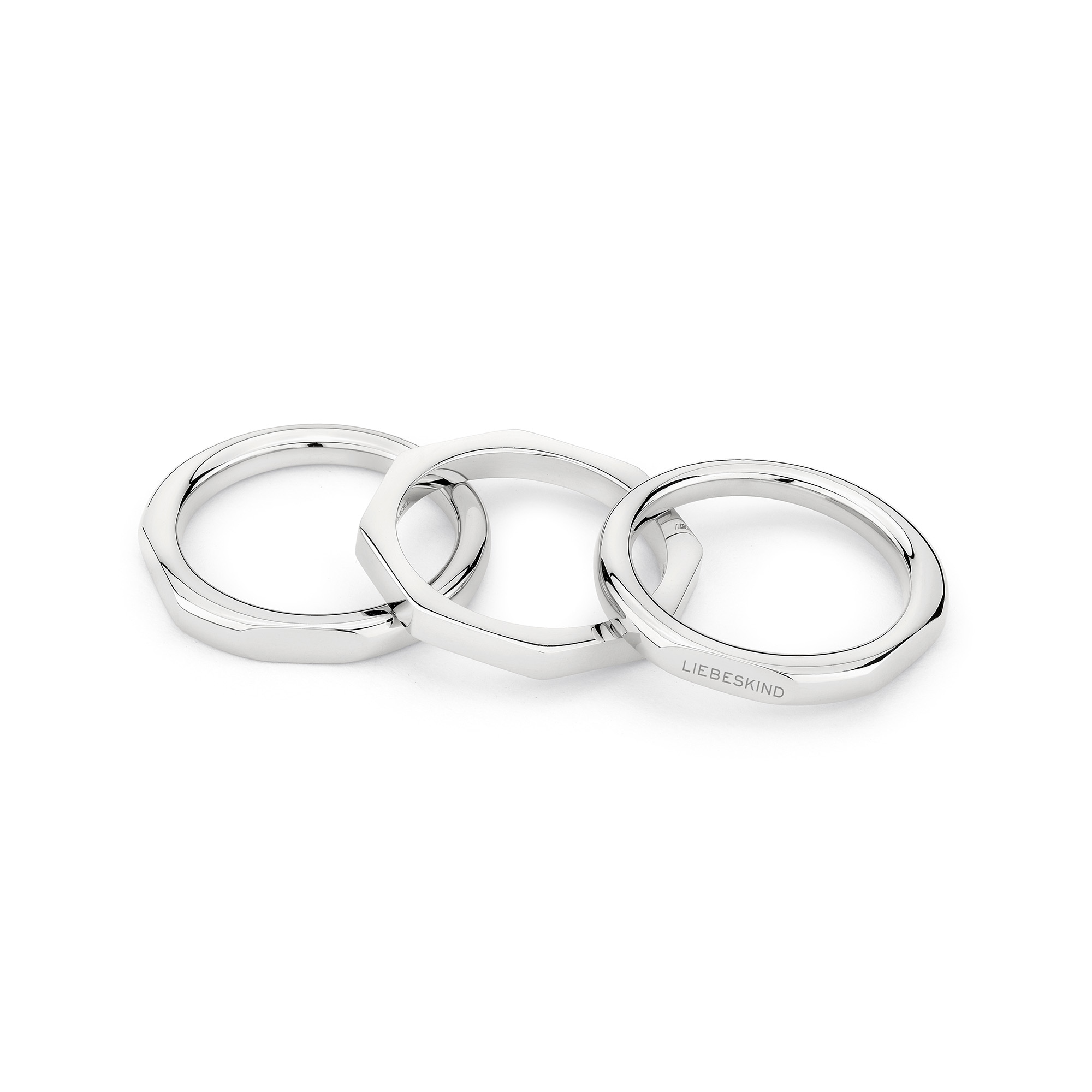 Liebeskind Berlin Ring-Set »Schmuck Geschenk Edelstahl Ring Urban Chic«, (Set, 3 tlg.)