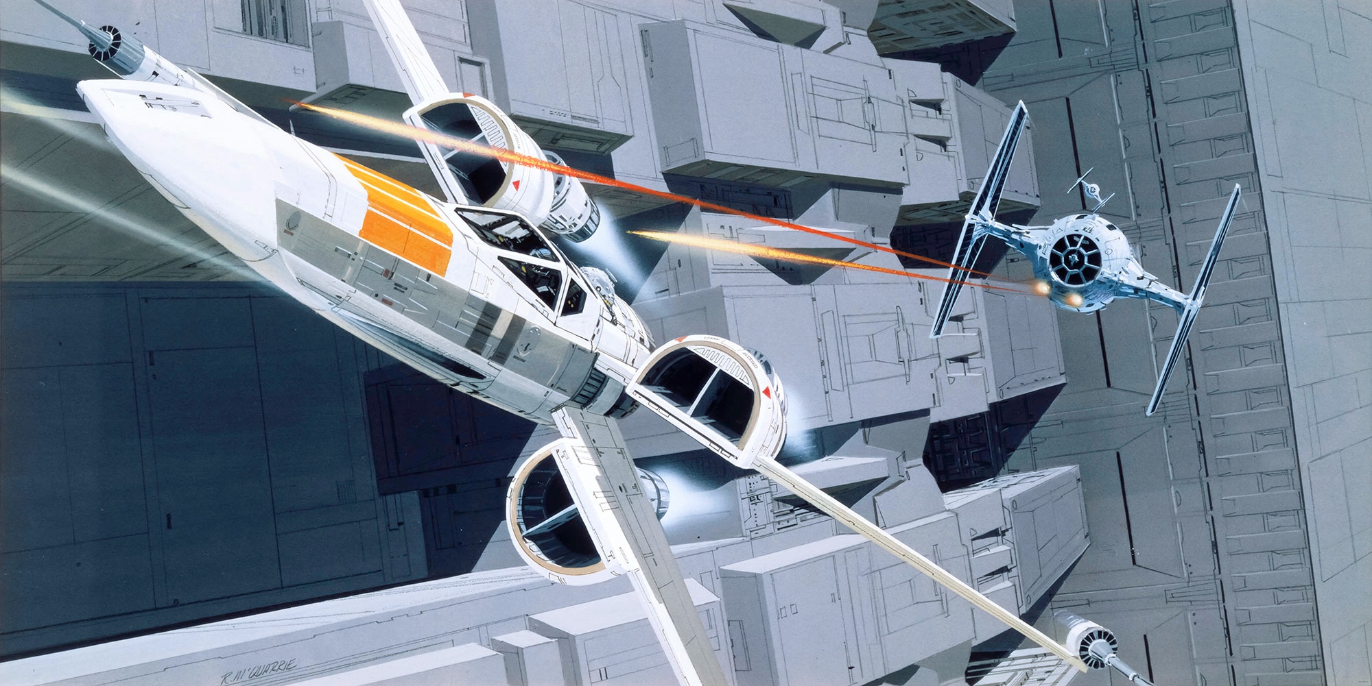 Komar Vliestapete "Star Wars Classic RMQ X-Wing vs TIE-Fighter", 500x250 cm (Breite x Höhe)