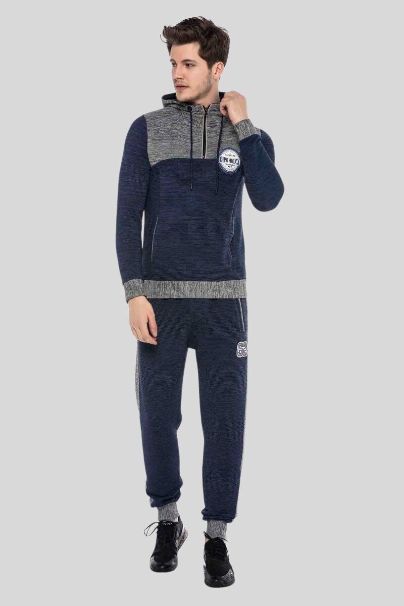 Cipo & Baxx Kapuzensweatshirt »Sweatshirts«, (1 tlg.), mit Zipper und Konstrast-Look