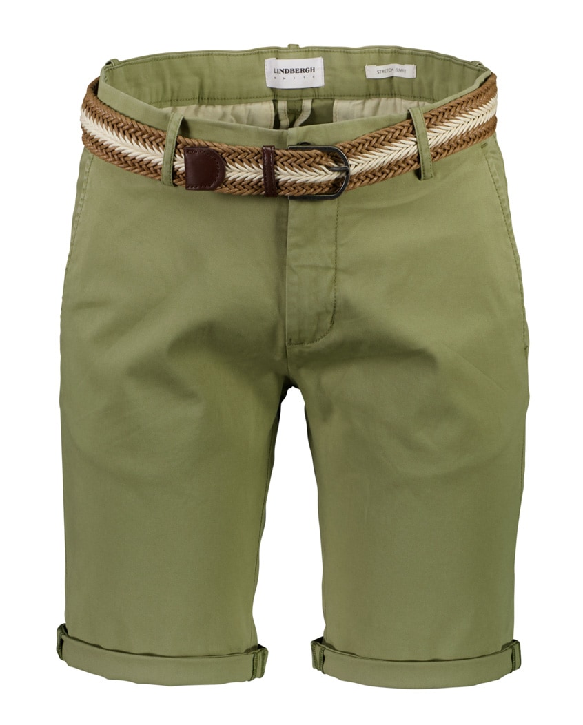 LINDBERGH Chinoshorts, (2 tlg.), mit Gürtel und Stretch