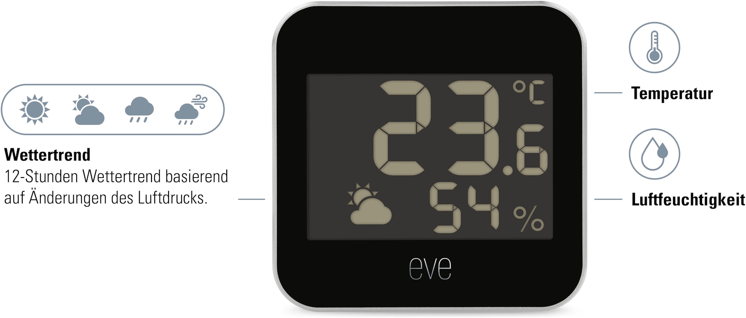 EVE Sensor »Weather (HomeKit) 2er Pack«, (Packung, 2 St.)