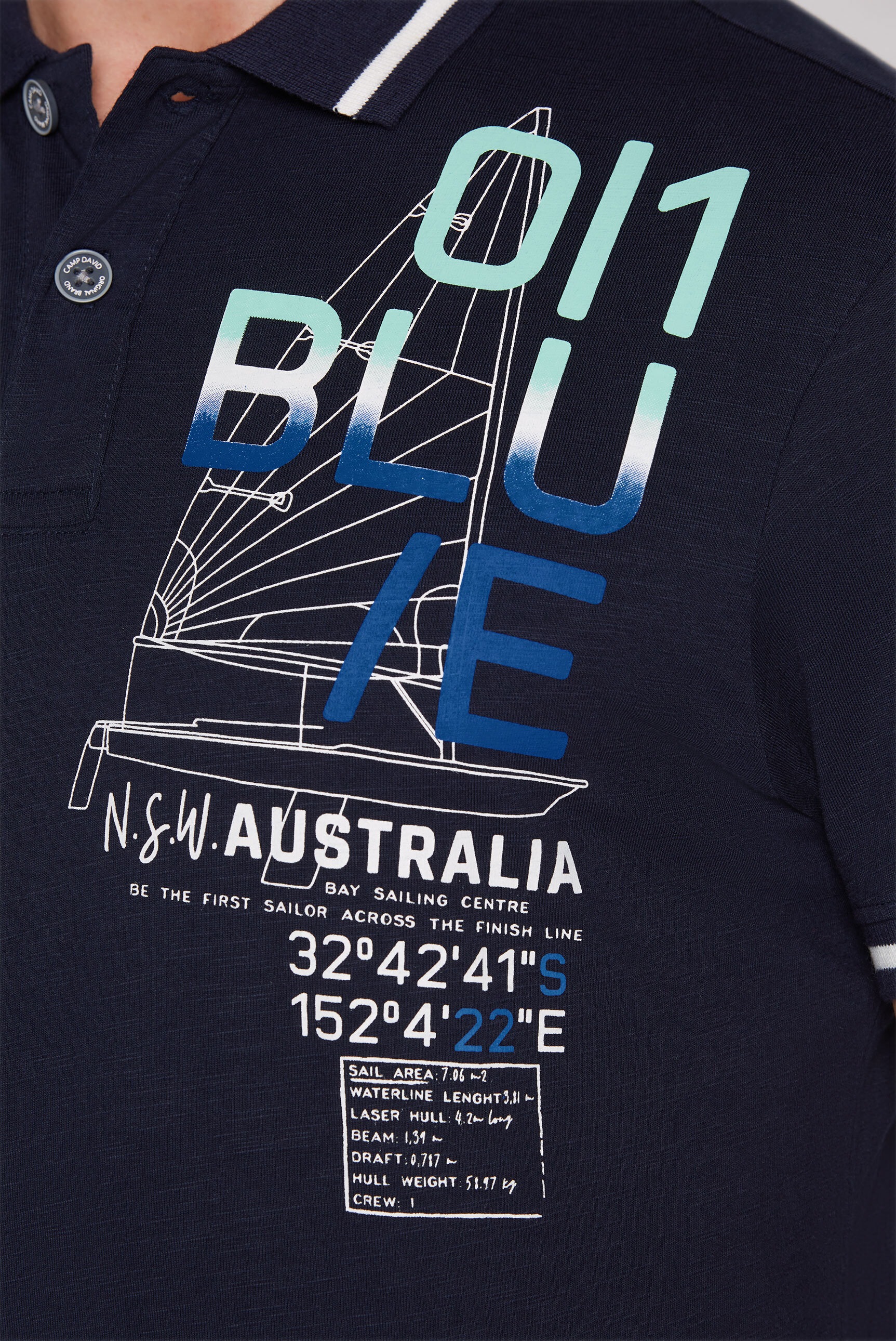 CAMP DAVID Poloshirt, aus Baumwolle